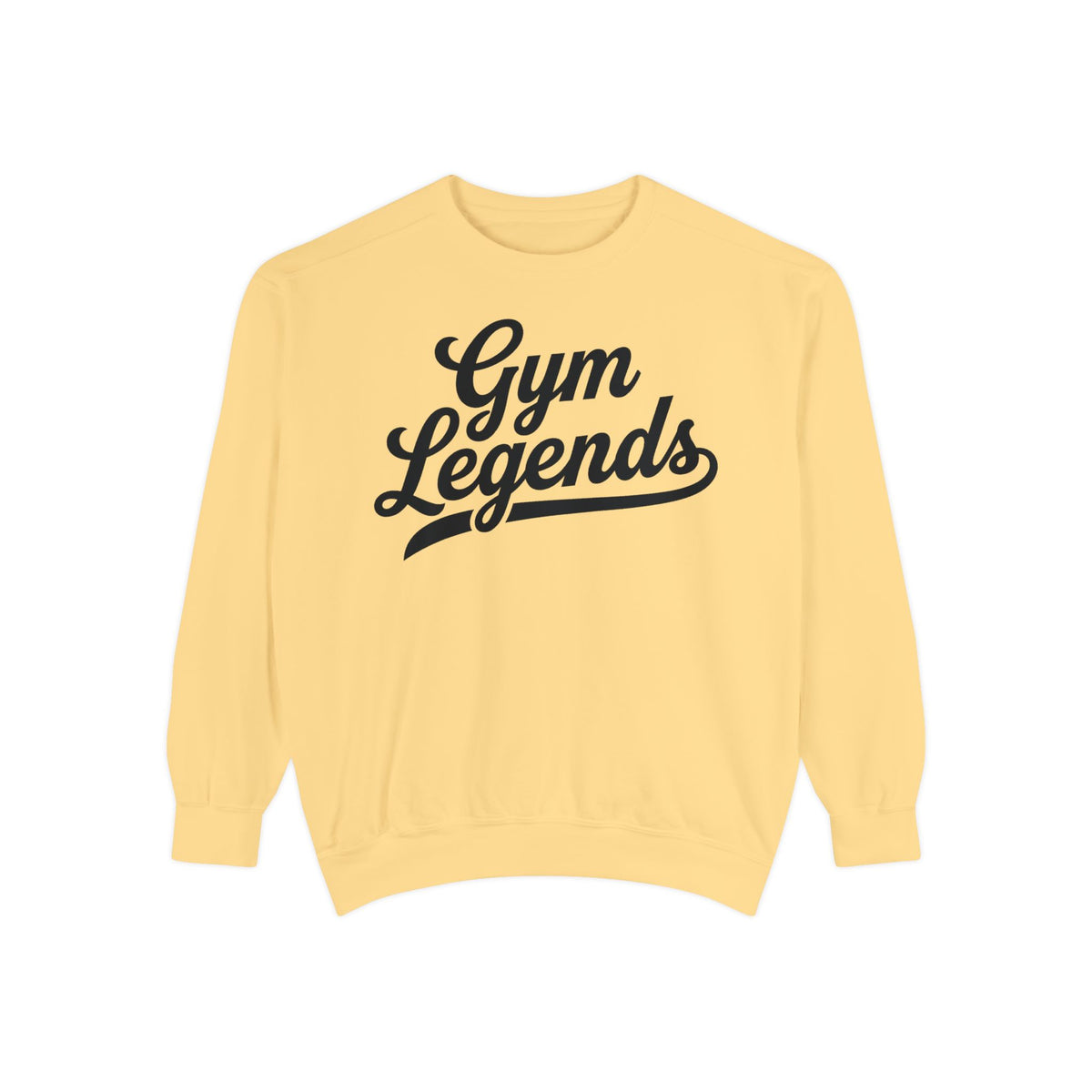 Gym Legends Sweatshirt — Retro Script Fitness Crewneck