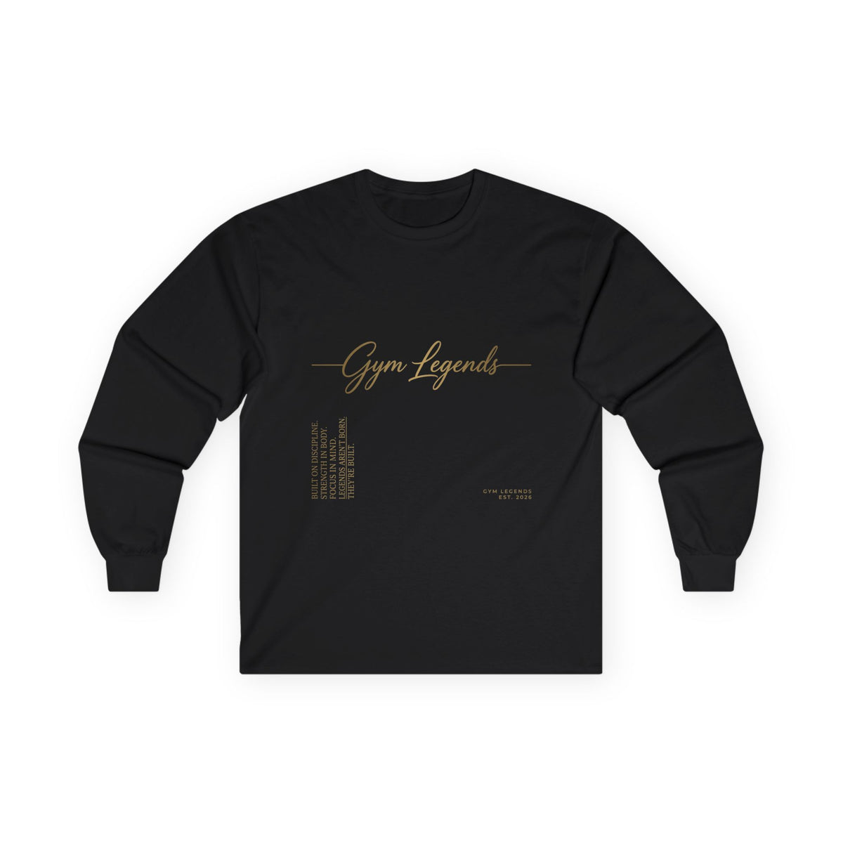 Gym Legends Long Sleeve Tee — Minimalist Fitness Shirt