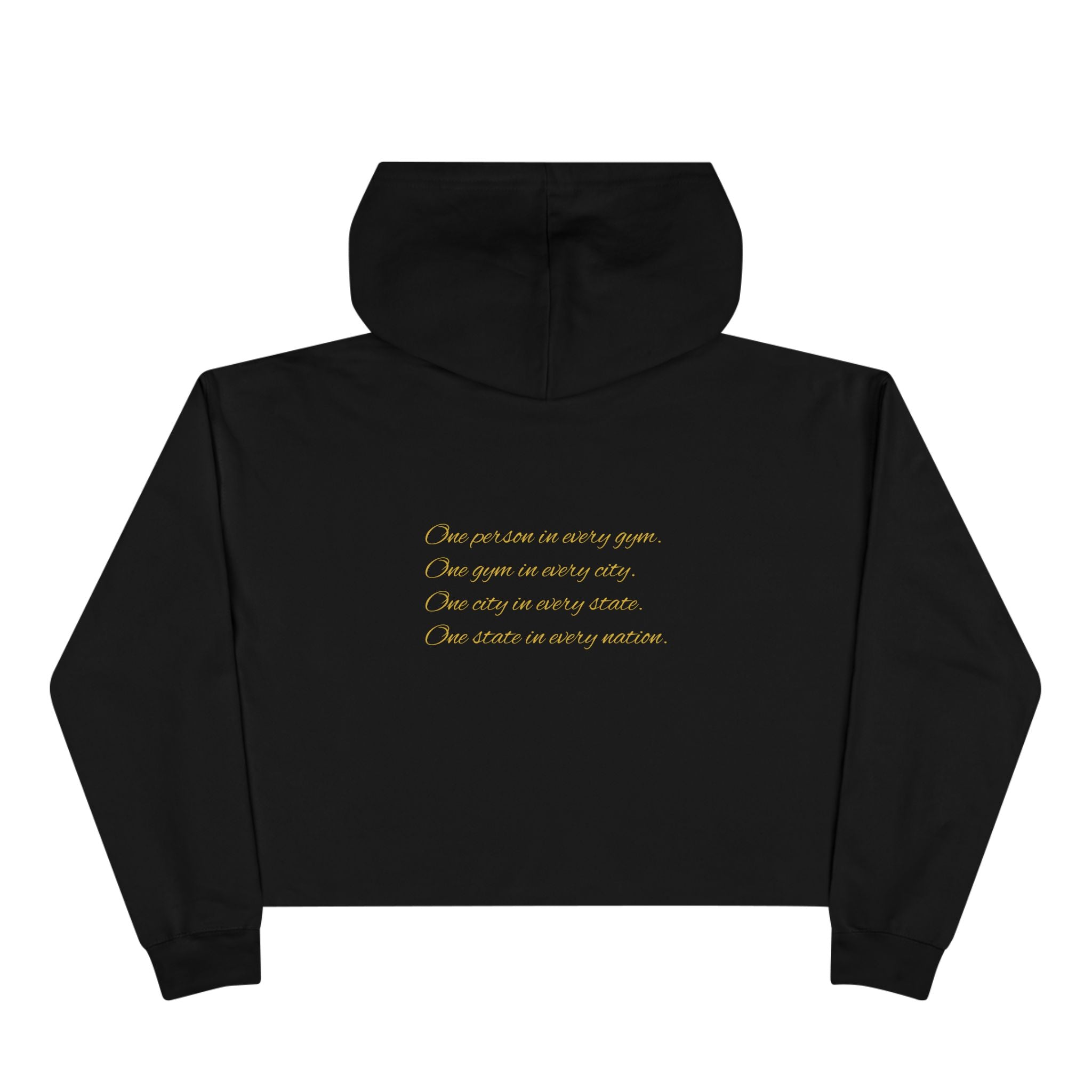 Vibe Cropped Hoodie — Minimal Gold Script Women's Crop Hoodie