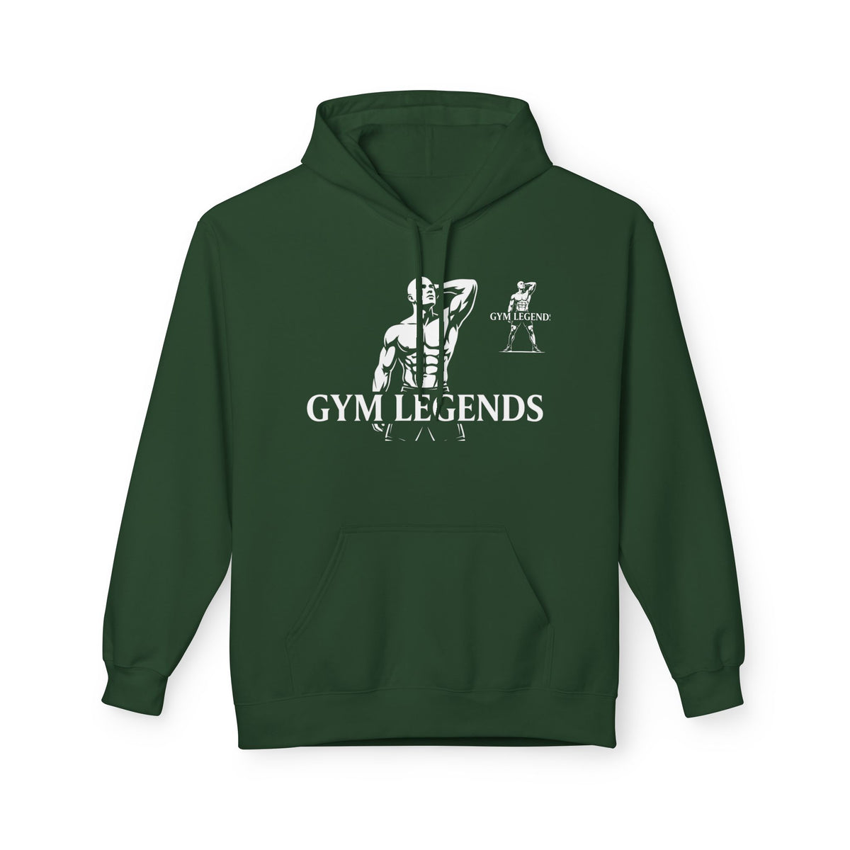 Gym Legends Hoodie — Athletic Fitness Pullover with 'Gym Legends' Bodybuilder Design