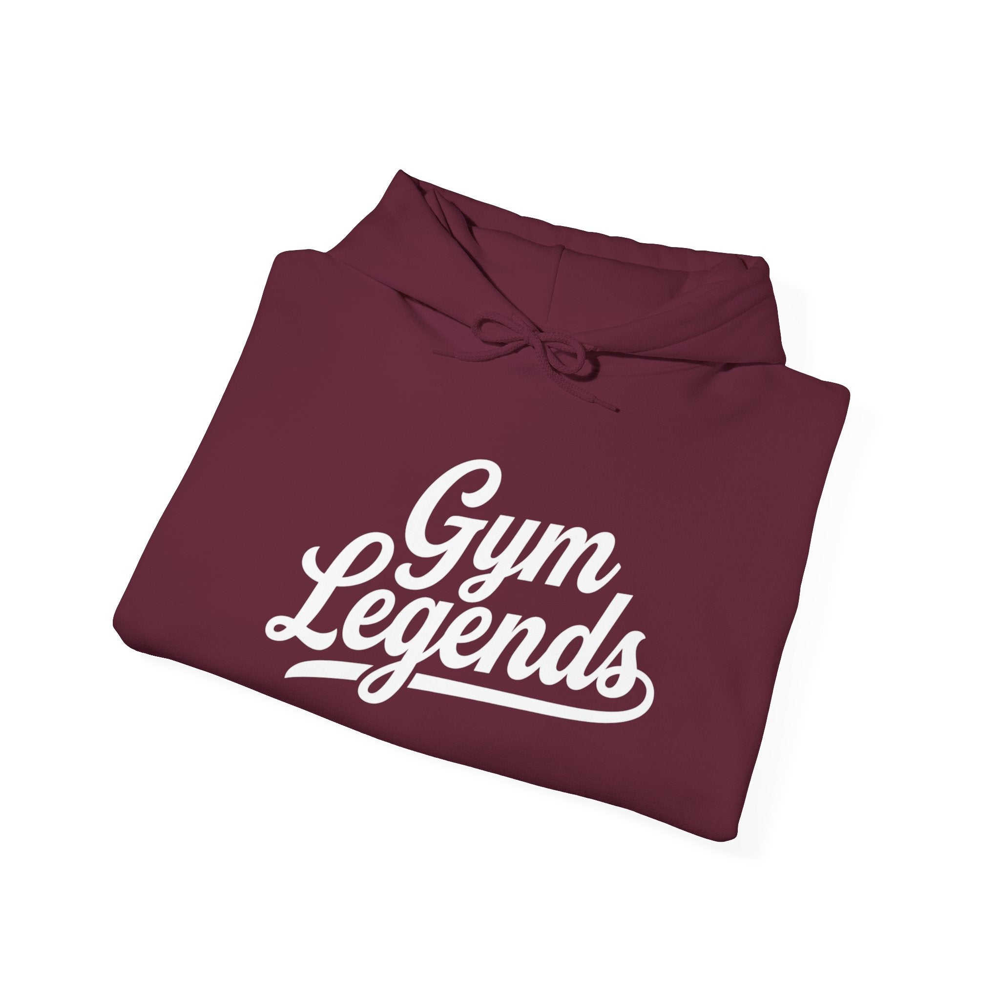 Gym Legends Hoodie — Retro Script Fitness Sweatshirt