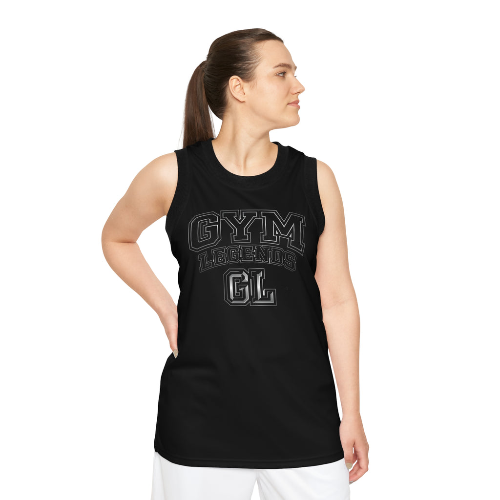 Gym Legends Basketball Jersey — Black Athletic Tank Top