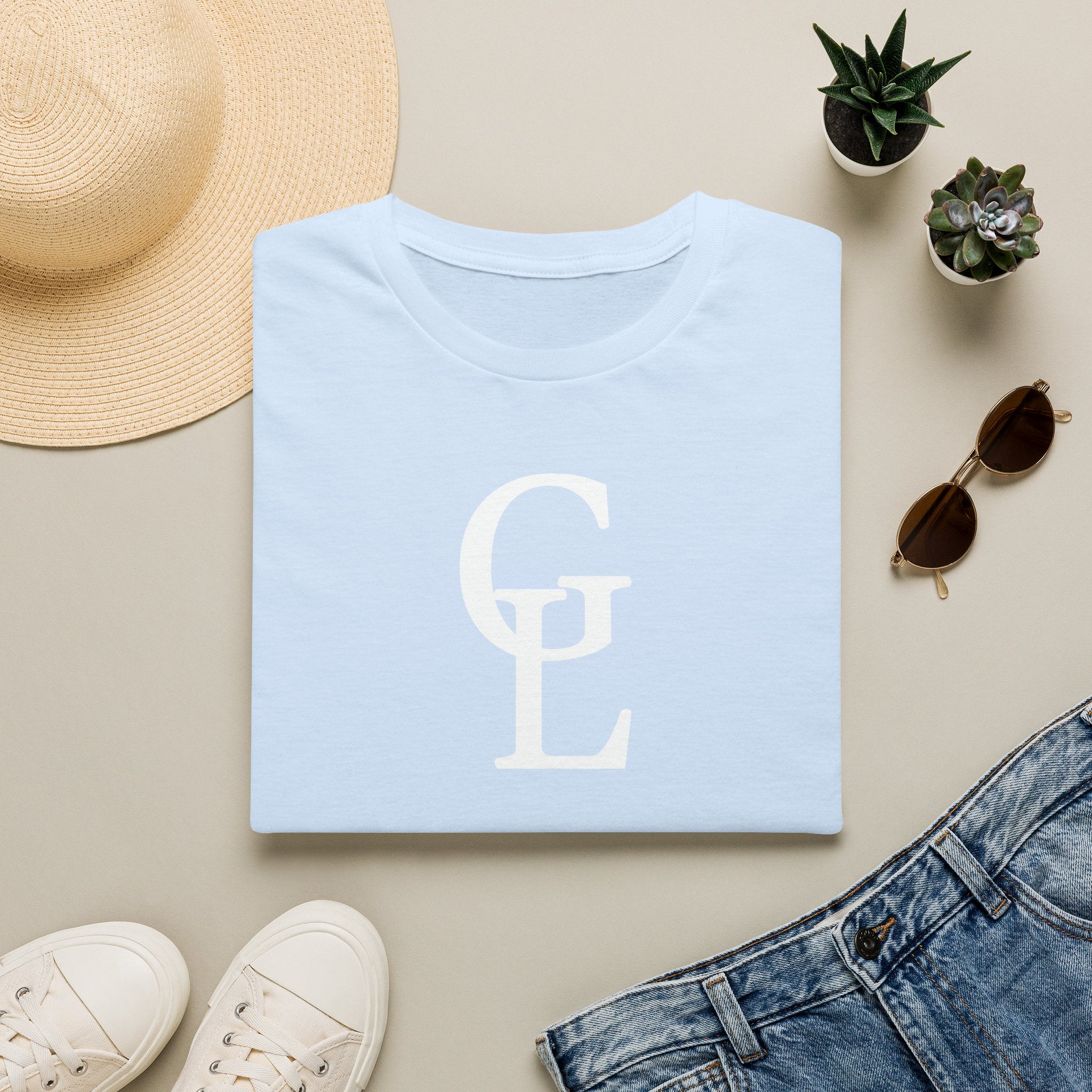 Monogram GL T-Shirt — Classic Navy Initials Tee
