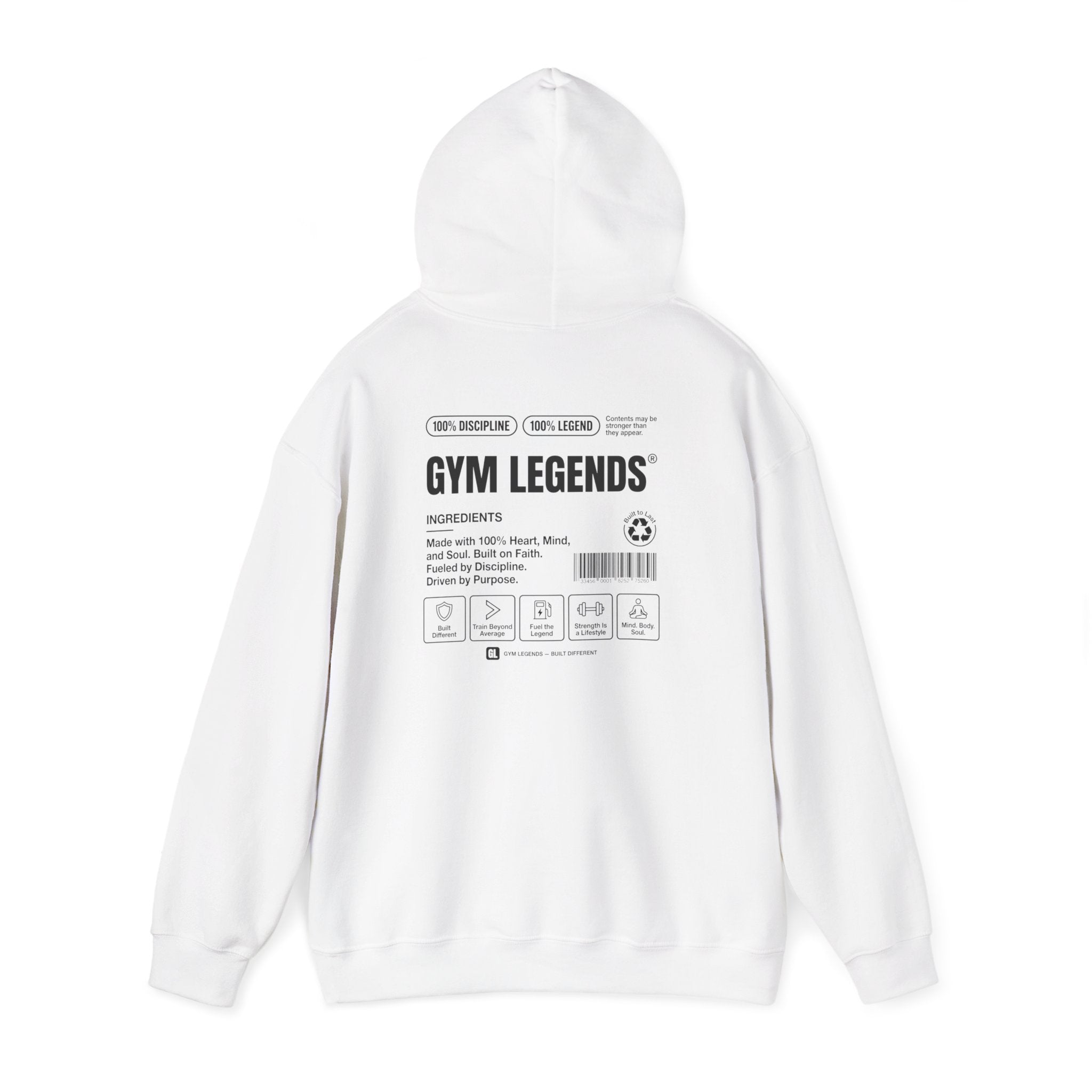 Gym Legends Hoodie — Minimal Fitness Logo Pullover