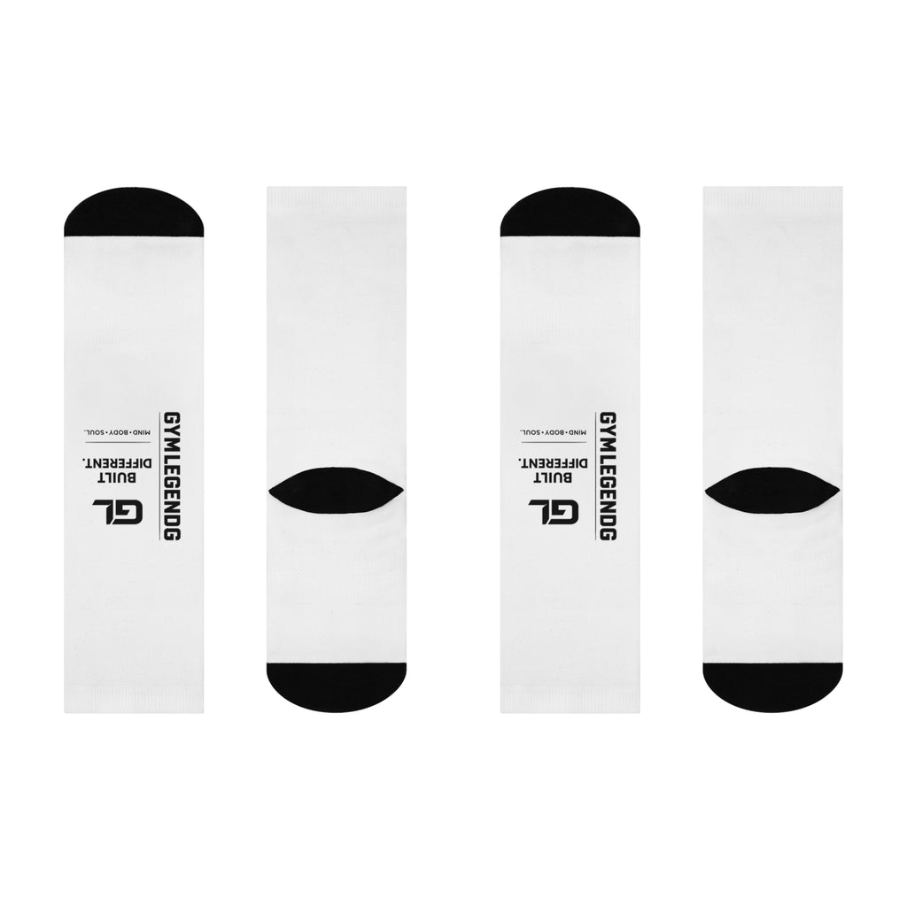Gym Legends Elite Crew Socks White