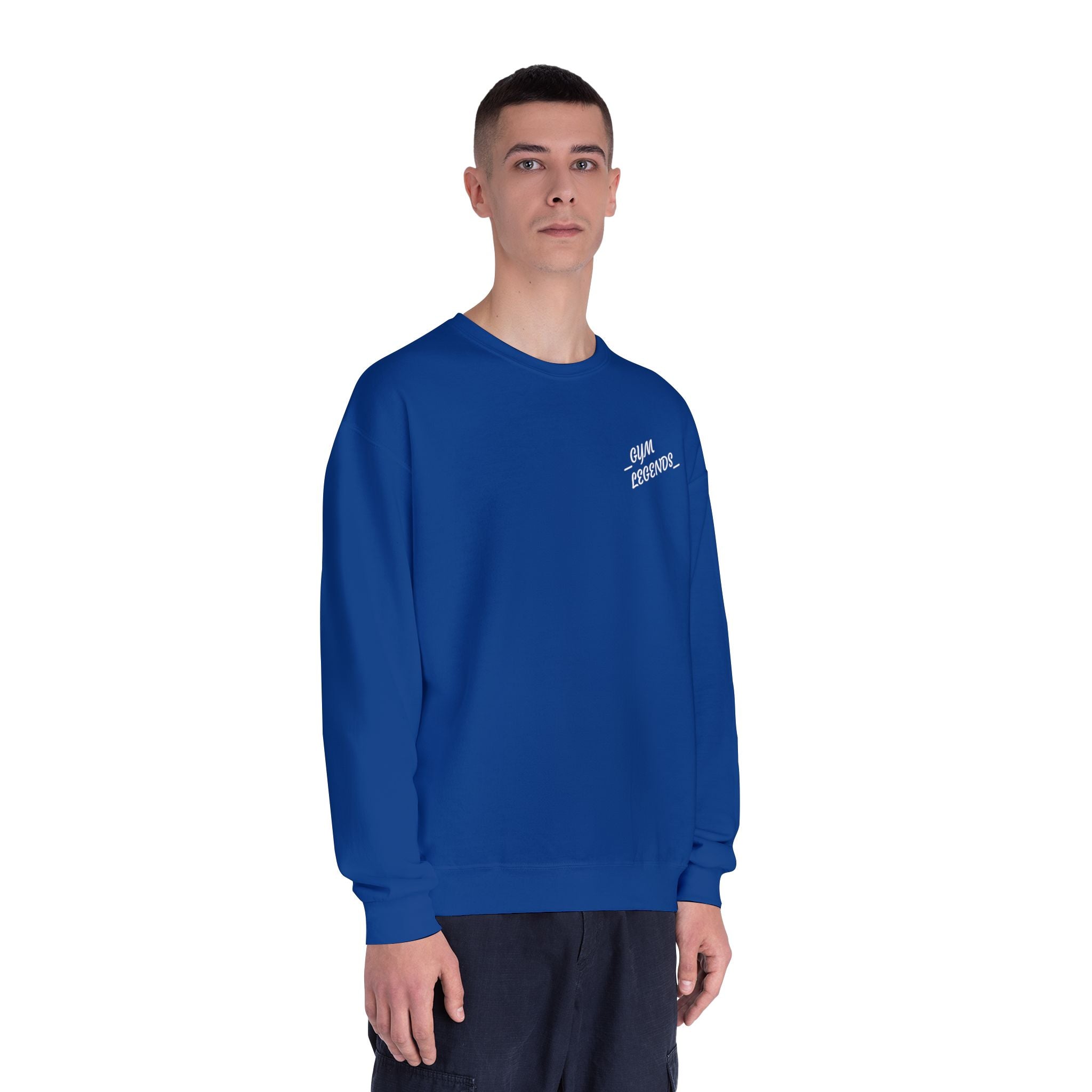Gym Legends Crewneck Sweatshirt — "Gym, Legends" Motivational Fitness Pullover
