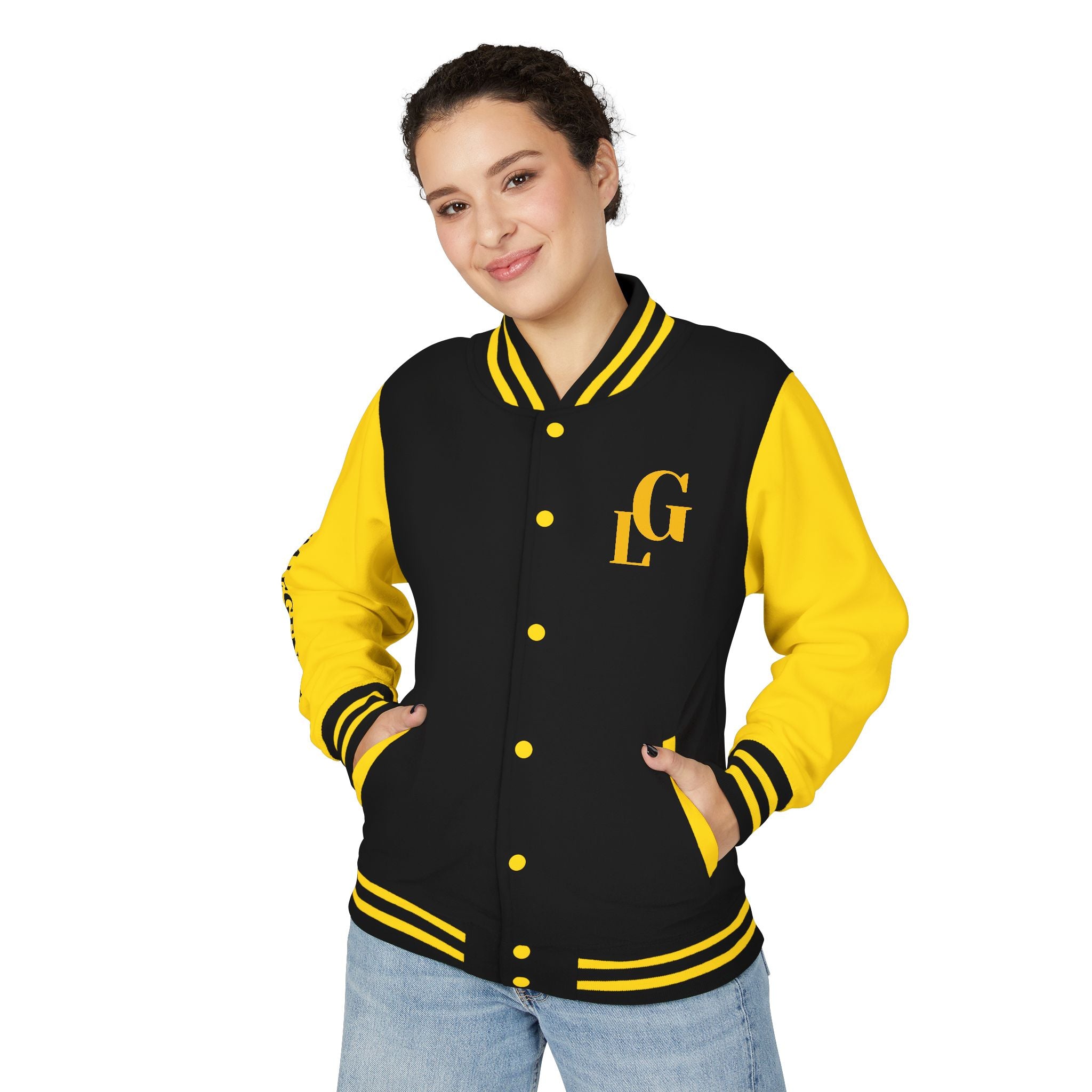 Letterman Jacket — Red & White "LG" Varsity Jacket with 'GVM LEGENDS' Sleeve
