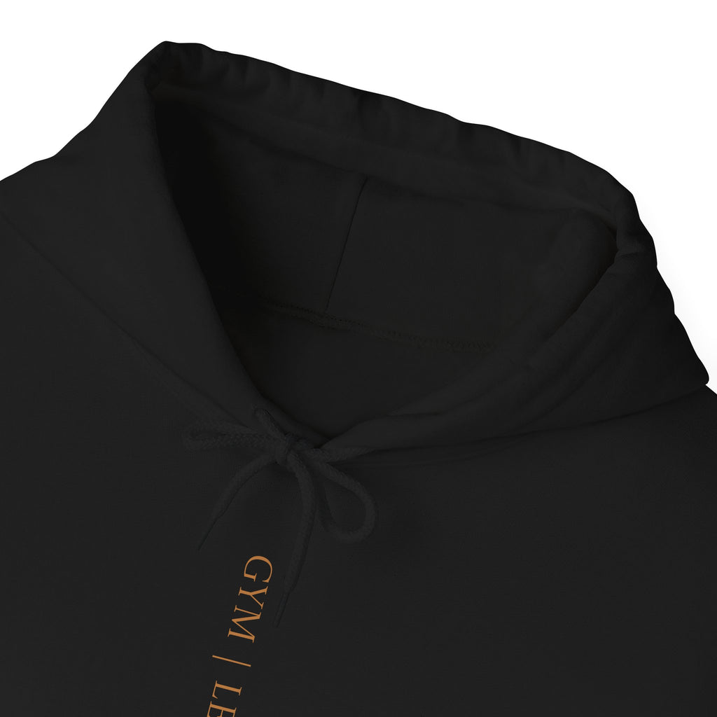 Minimal 'Breathe' Vertical Text Hoodie - Soft White Relaxed Sweatshirt