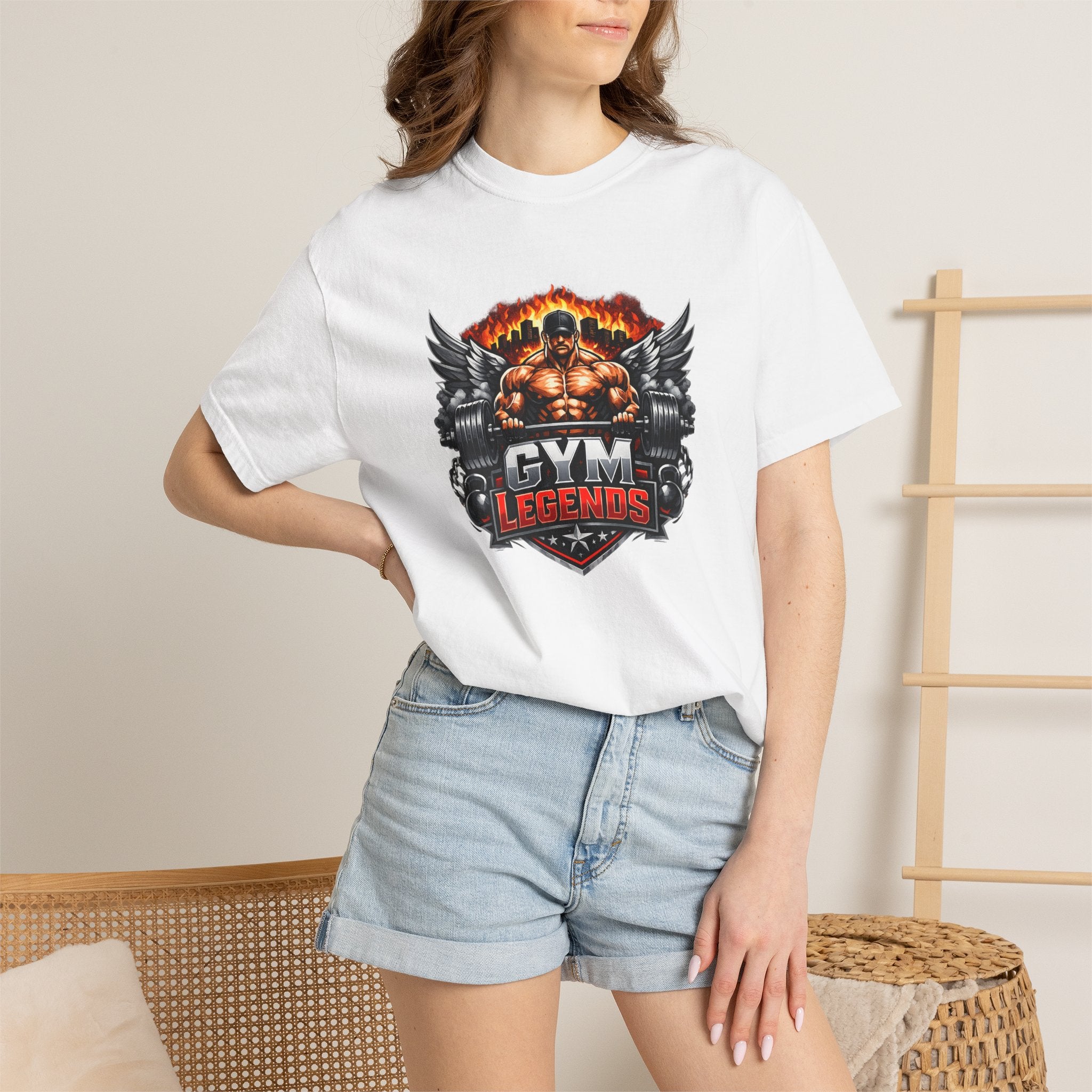 Gym Legends T-Shirt — Muscular Bodybuilder Graphic Tee