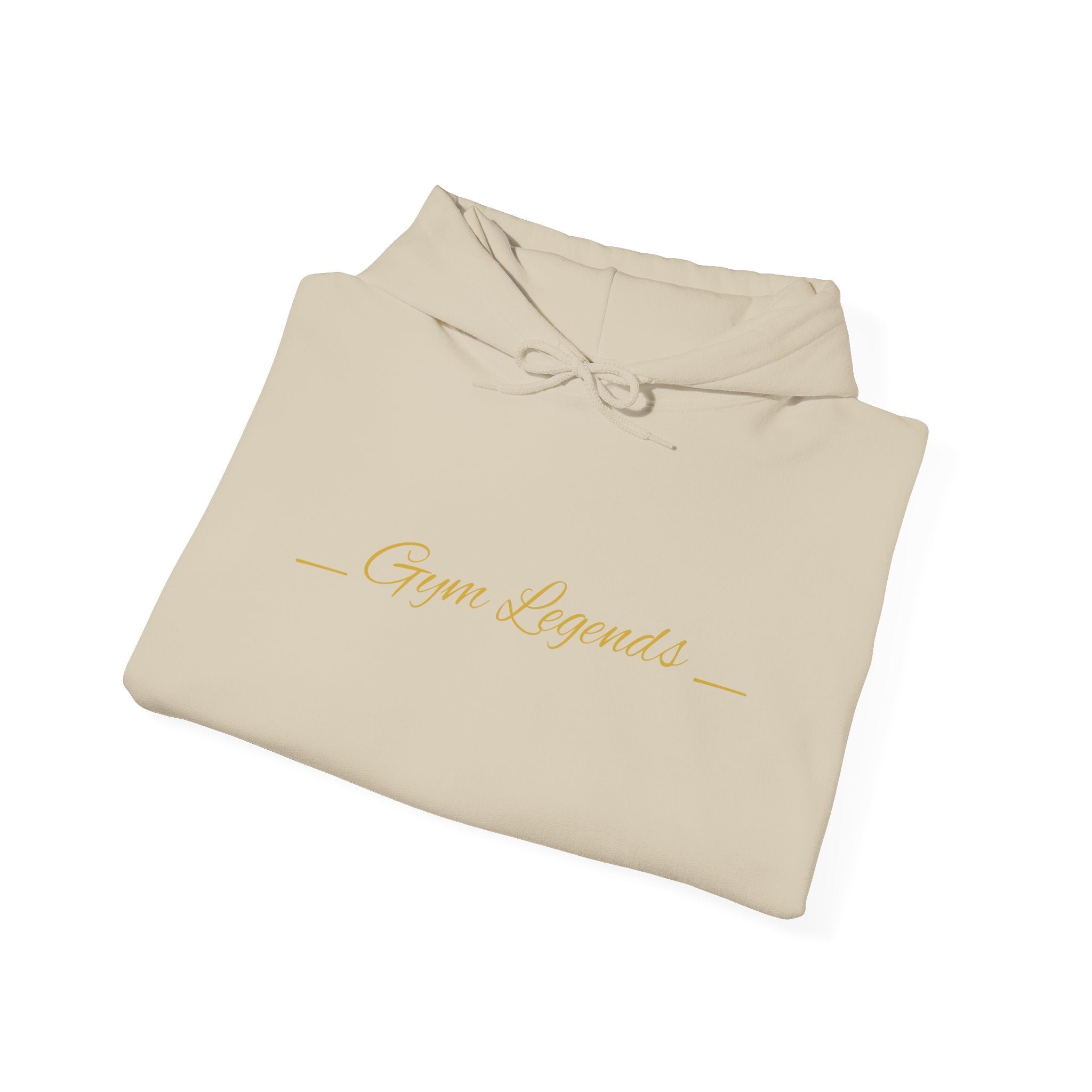 Gym Legend Hoodie — Minimal Gold Script Fitness Pullover