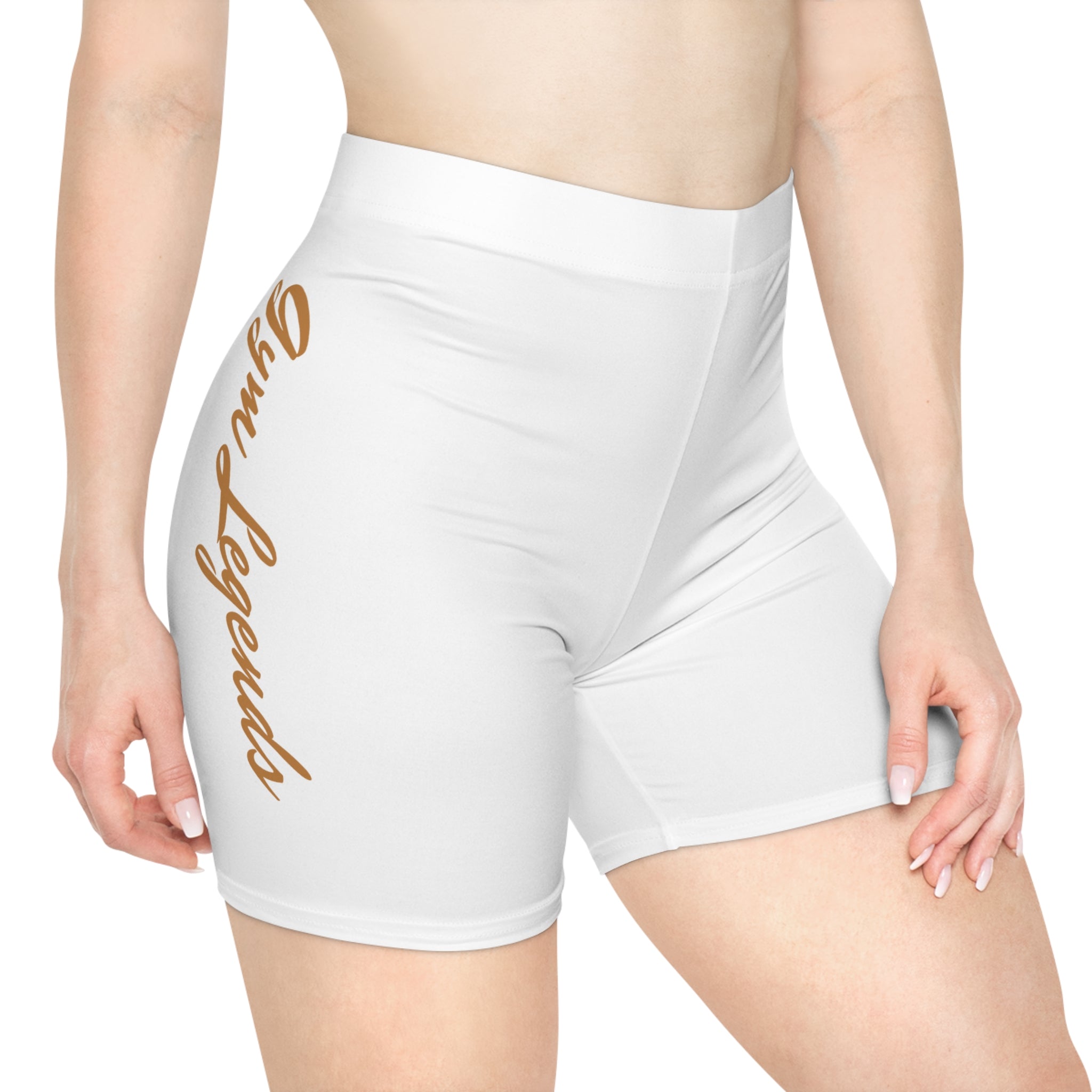 Women's Biker Shorts — Minimal Script Accent