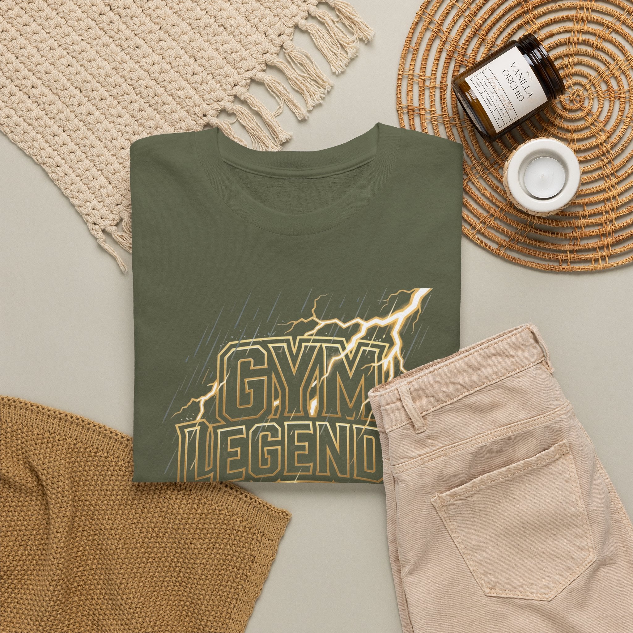 Gym Legends T‑Shirt — Retro Flame Athletic Tee