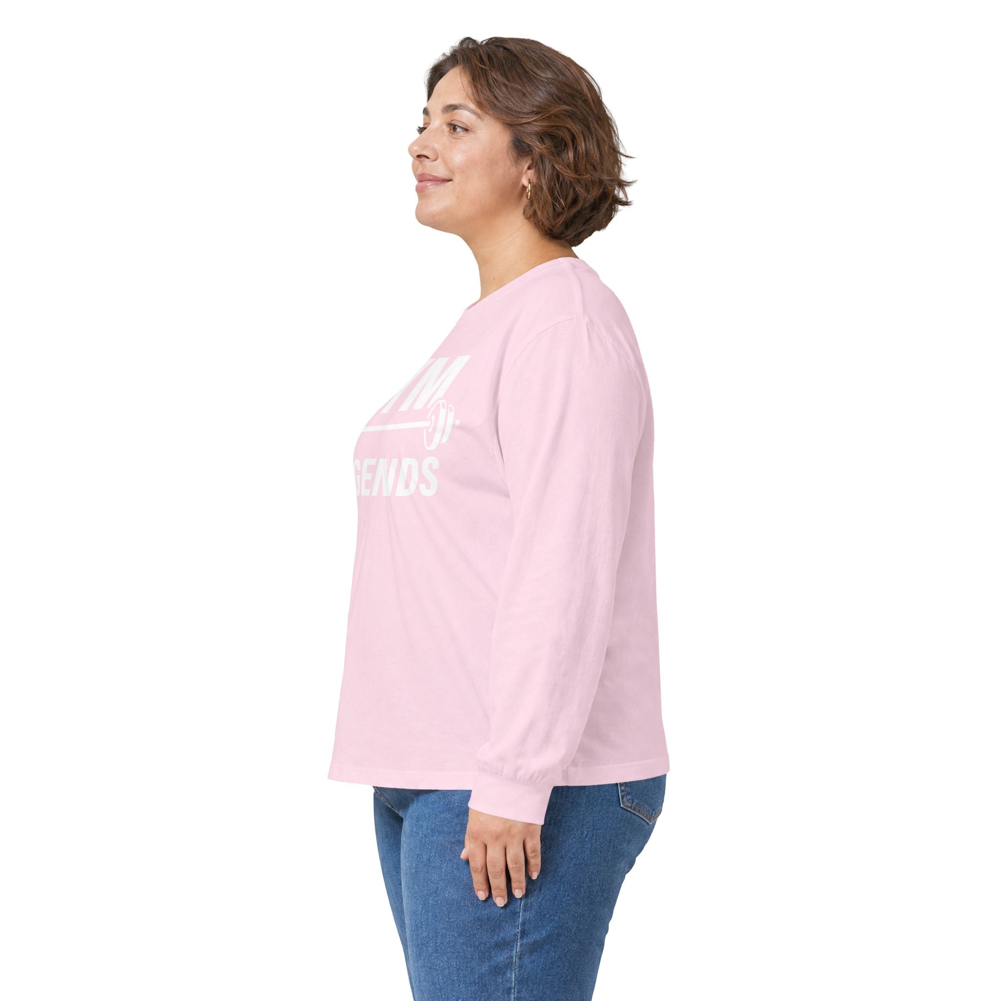 Gym Legends Long Sleeve Tee — Athletic Workout Shirt with Barbell Graphic