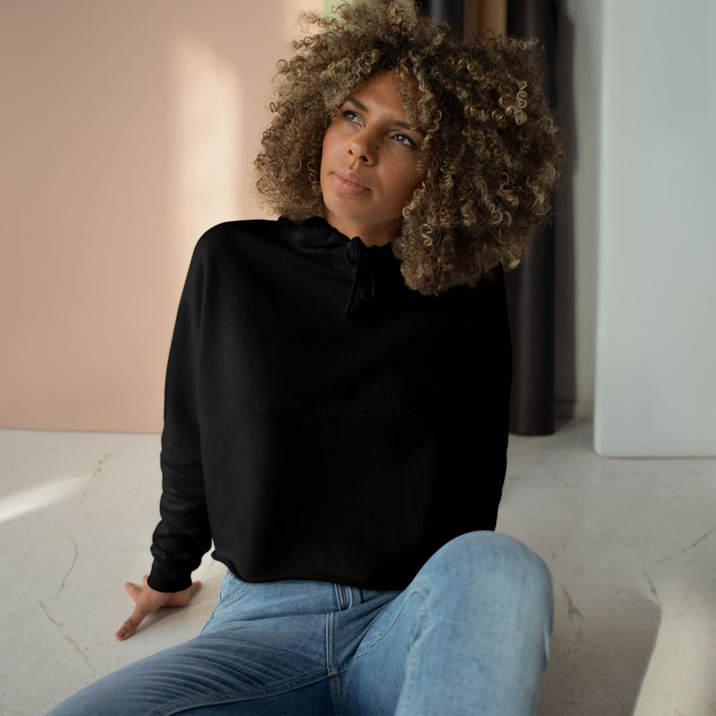 Gym Legends Crop Hoodie — Minimal Athletic Cropped Sweatshirt