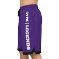 Gym Legends Basketball Shorts — Purple Ribbed Athletic Shorts