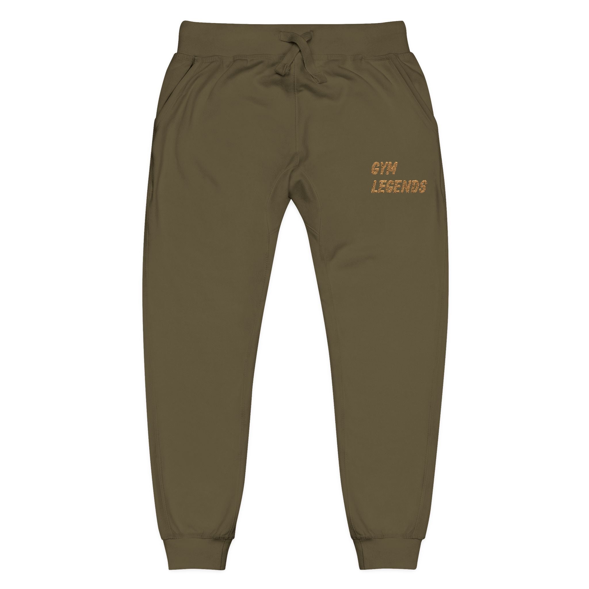 Embroidered "Gym Legend" Fleece Sweatpants — Cozy Athletic Joggers