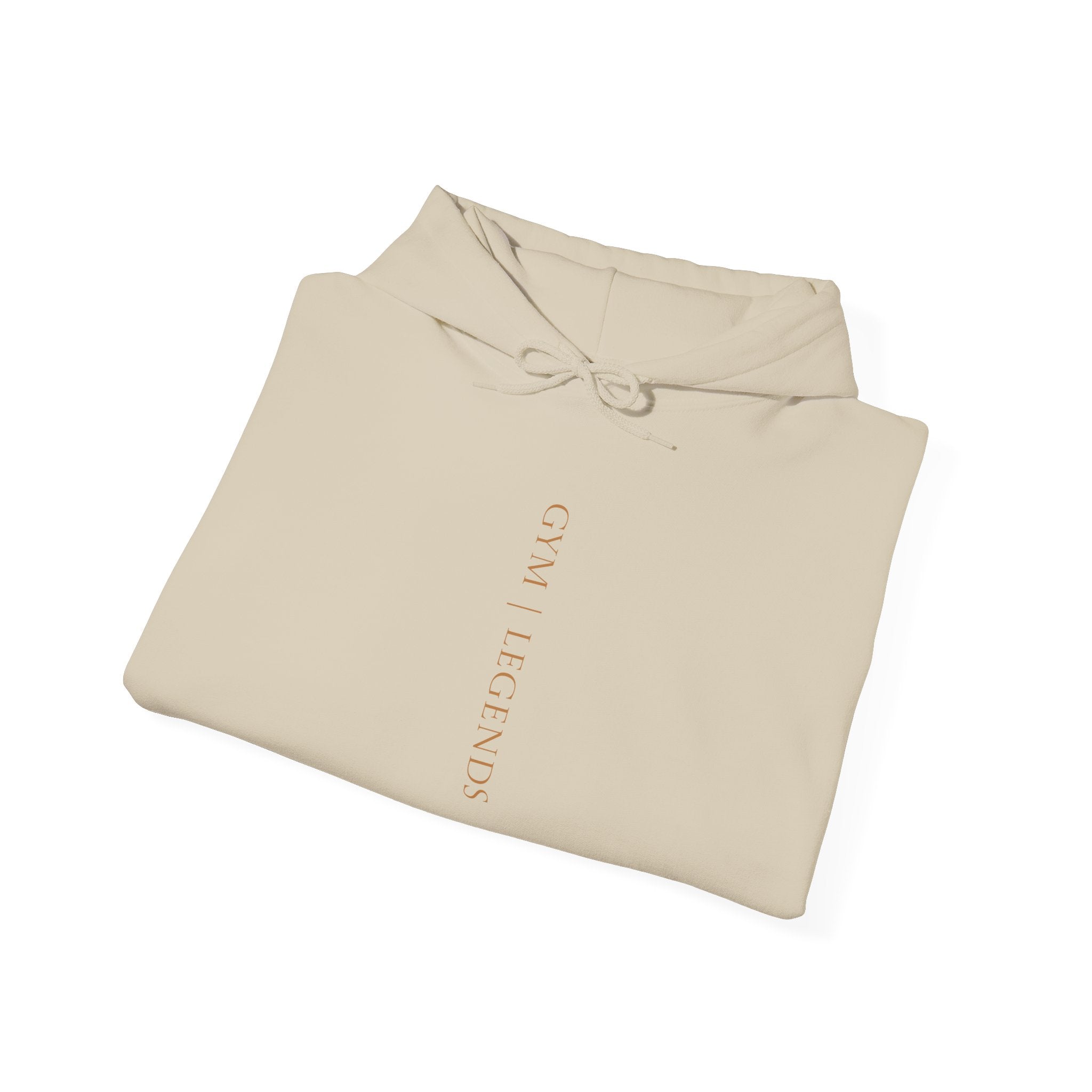 Minimal 'Breathe' Vertical Text Hoodie - Soft White Relaxed Sweatshirt