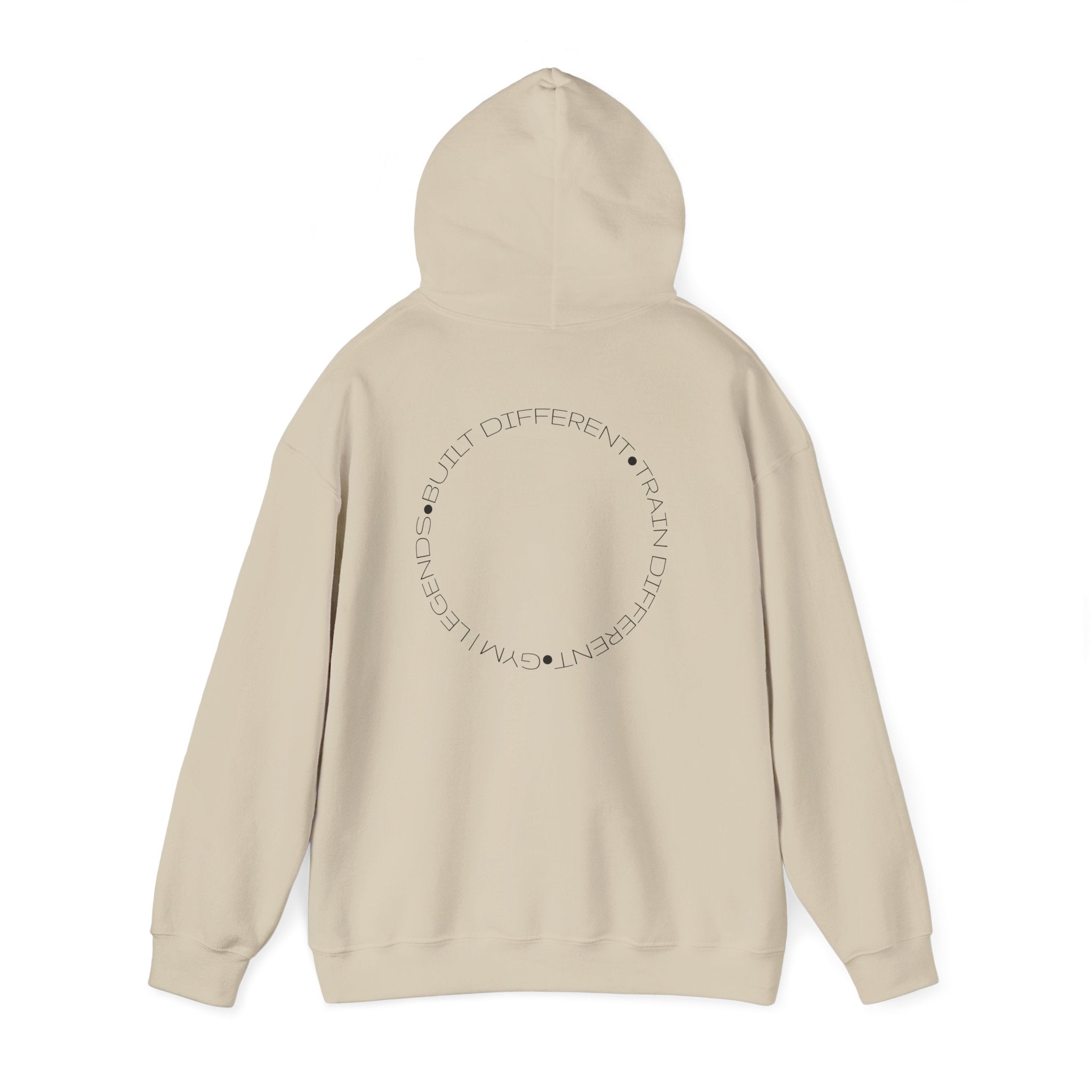 Gym Legends Hoodie — Minimal White 'Good Vibes' Circle Back Print