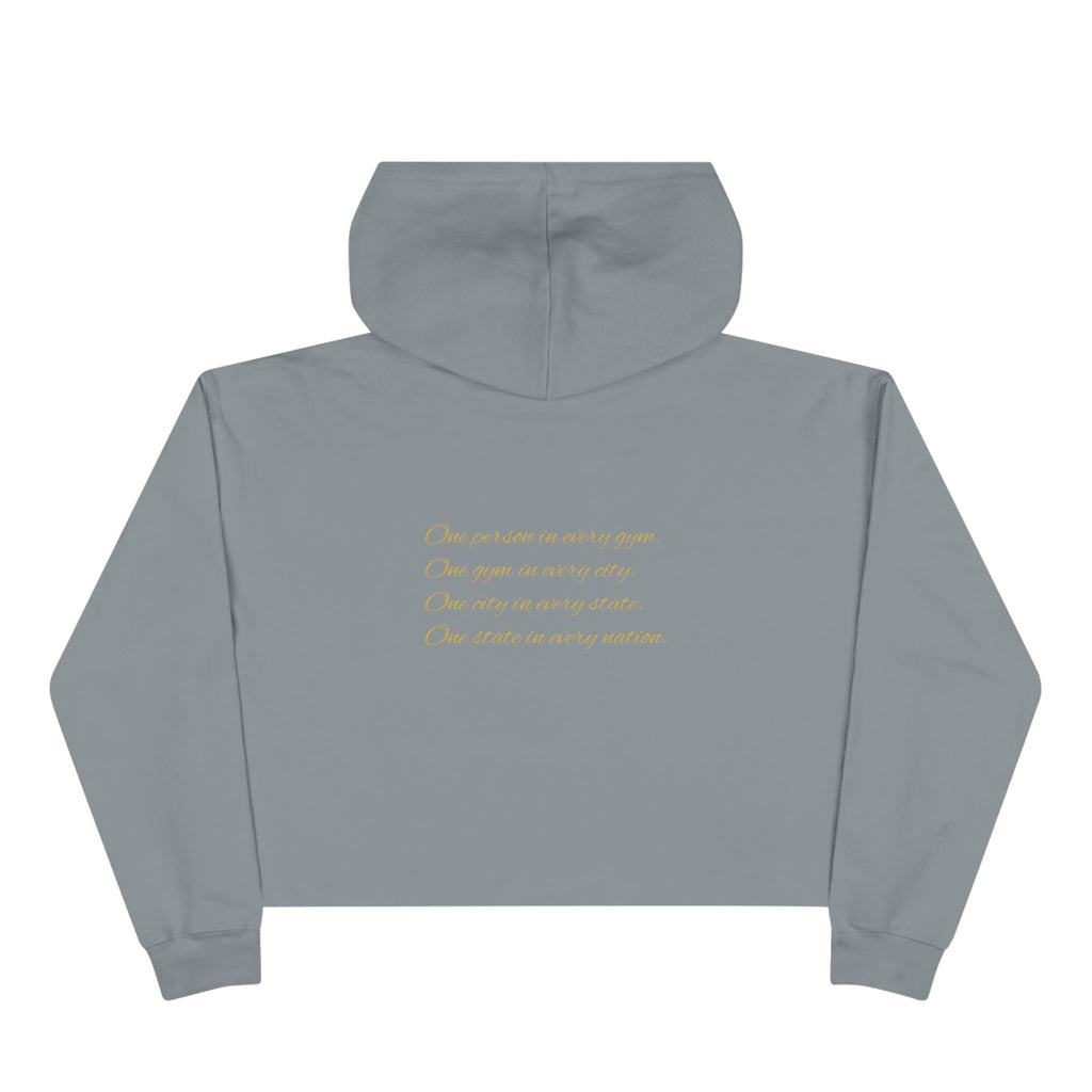 Vibe Cropped Hoodie — Minimal Gold Script Women's Crop Hoodie