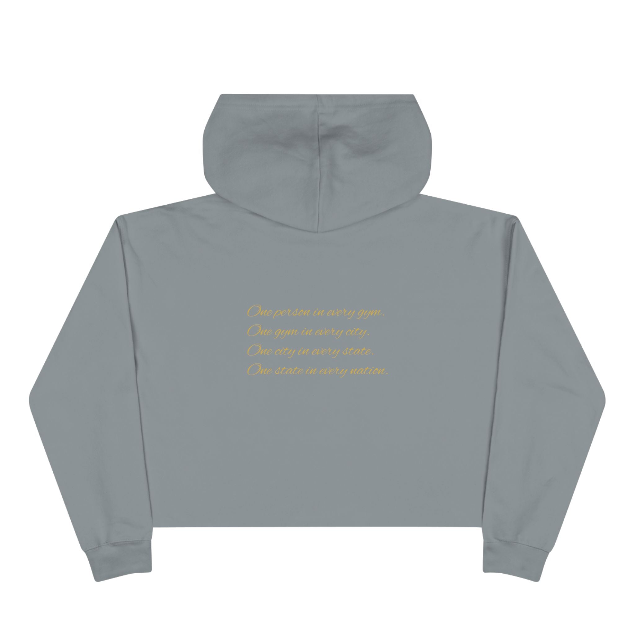 Vibe Cropped Hoodie — Minimal Gold Script Women's Crop Hoodie