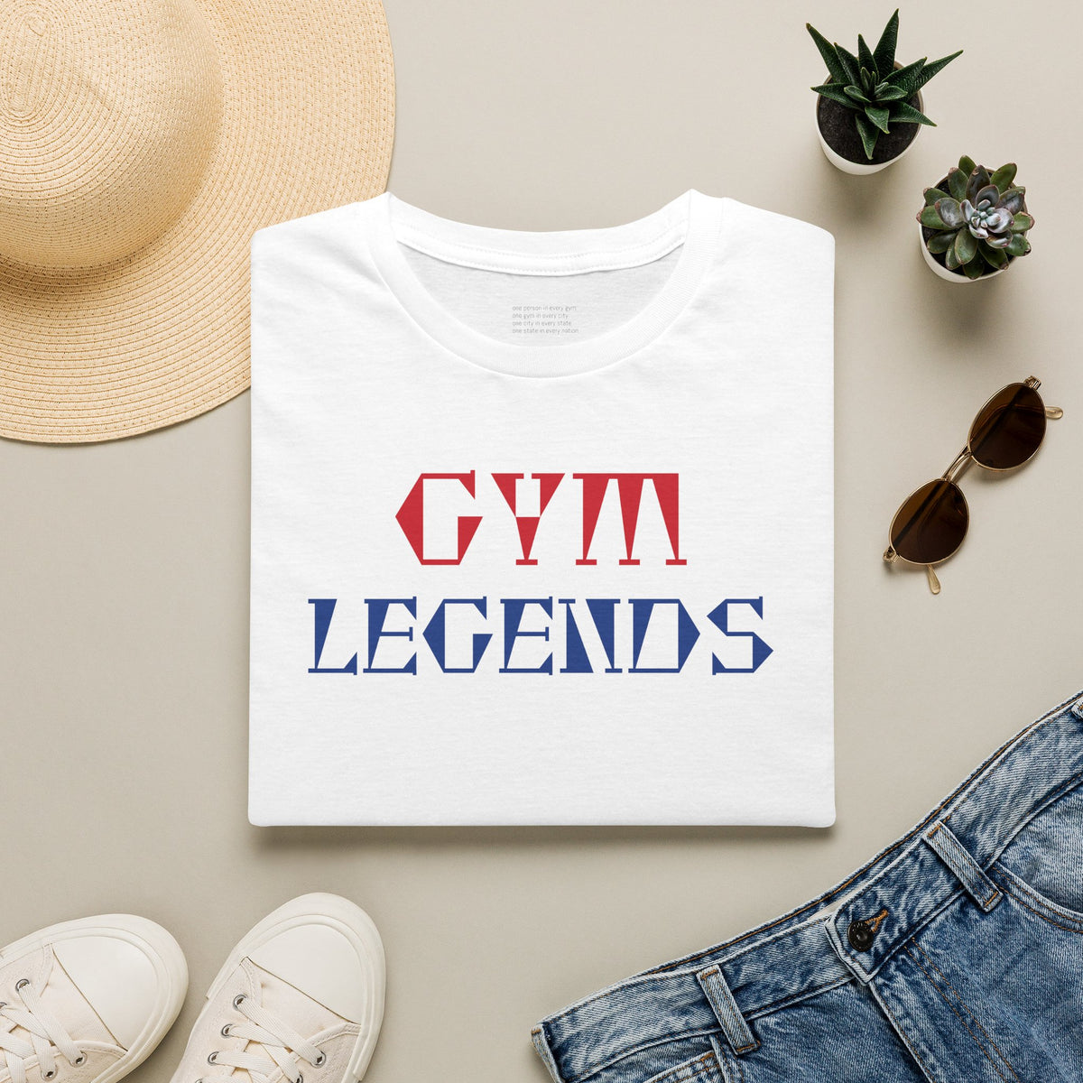 Gym Legends T-Shirt — Retro Patriotic Fitness Tee