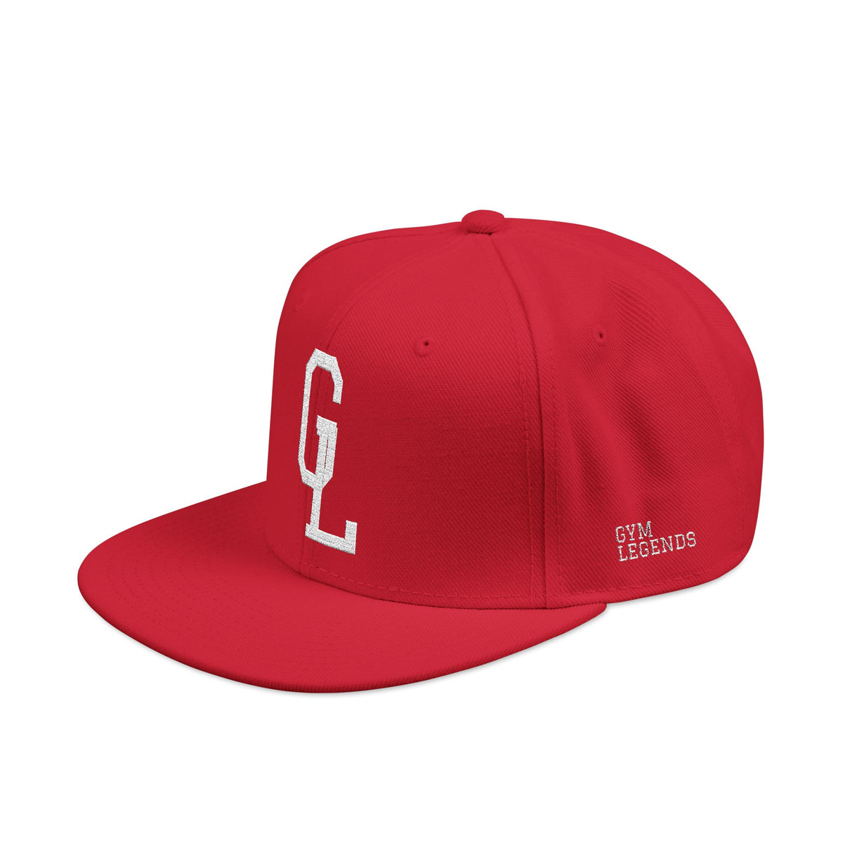 Embroidered Snapback Hat — 'CL' Logo Two-Tone Flat Bill