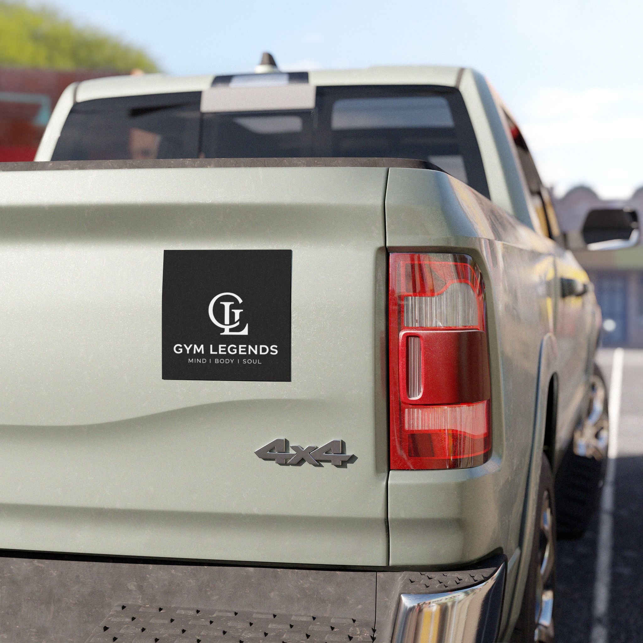 Gym Legends Car Magnet — 'Gym Legends Mind | Body | Soul' Magnetic Decal for Vehicles