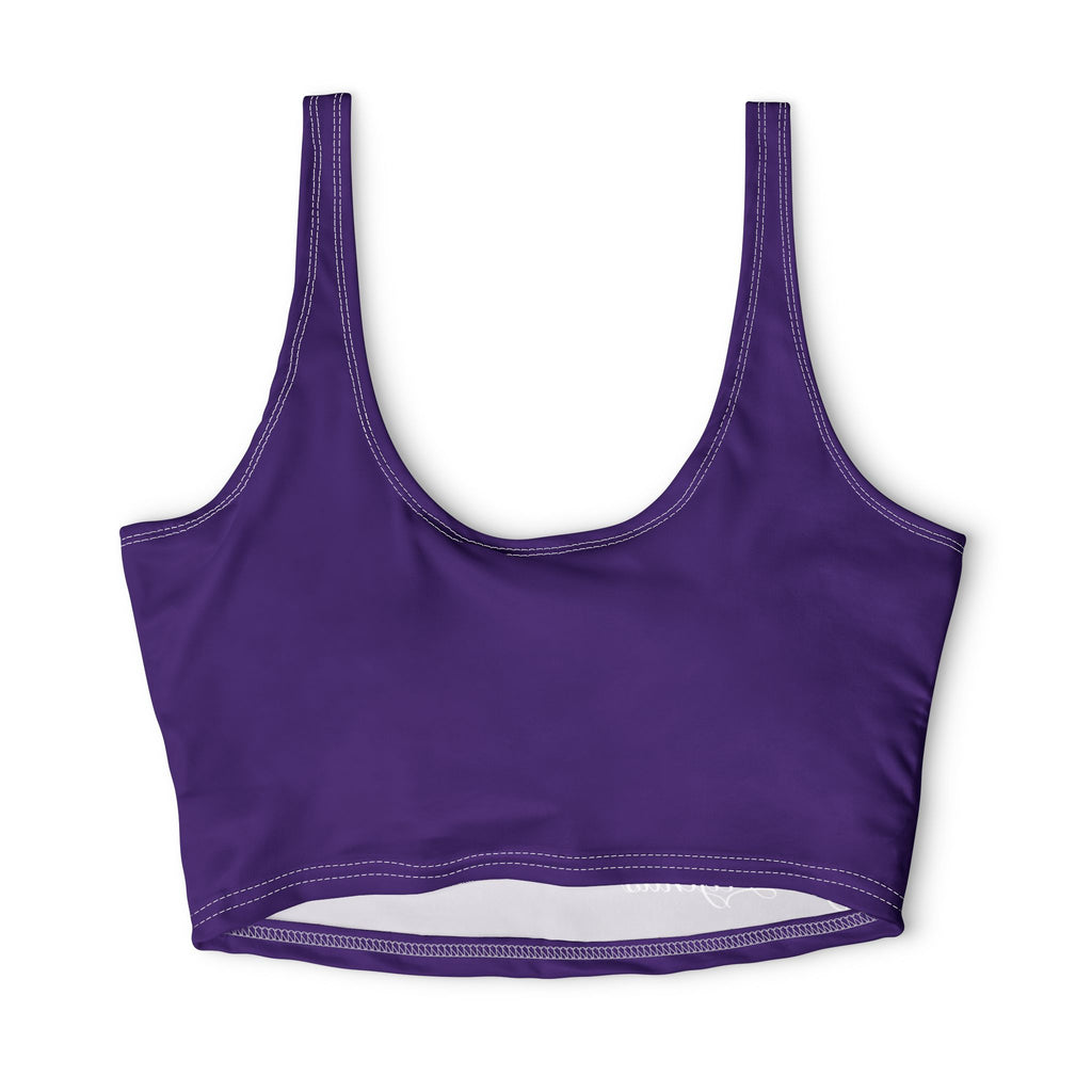 Gym Legends Purple Sports Bra — Stylish Workout Crop Top