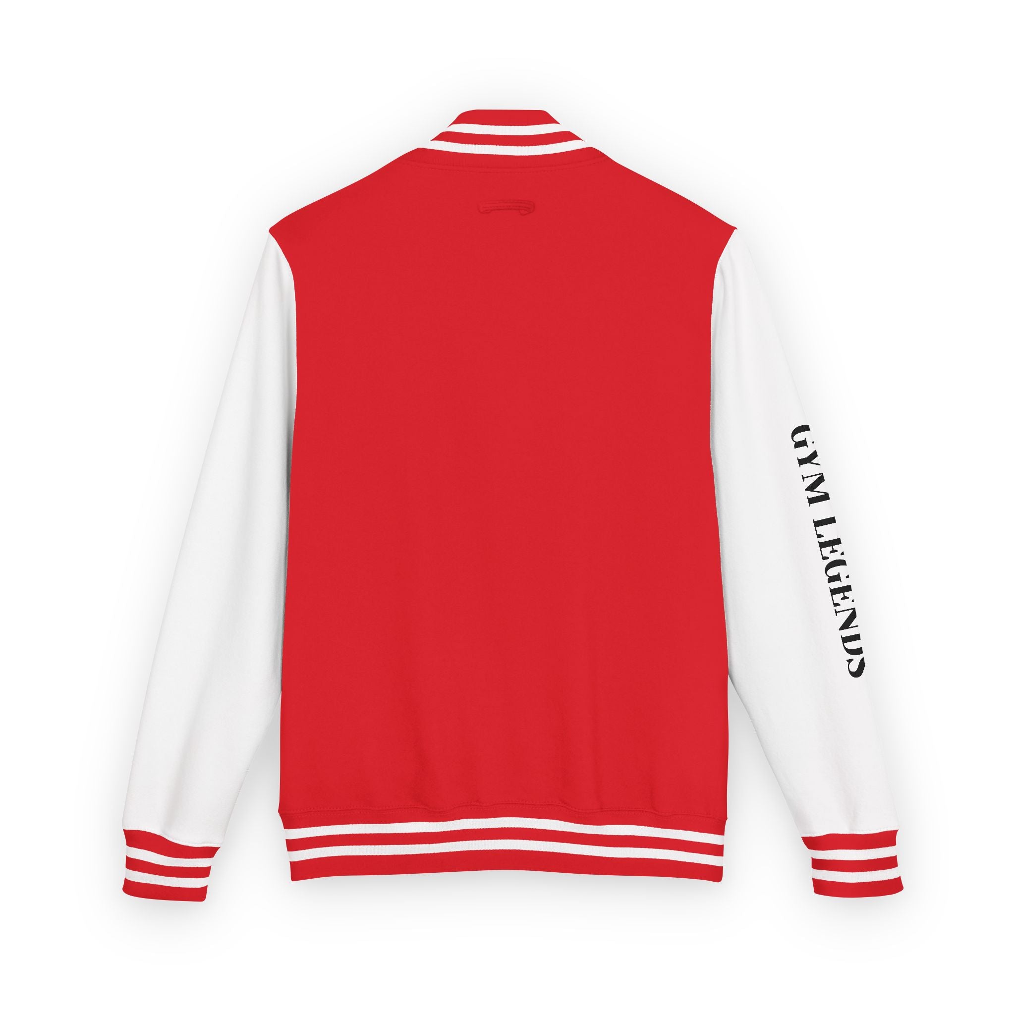 Letterman Jacket — Red & White "LG" Varsity Jacket with 'GVM LEGENDS' Sleeve