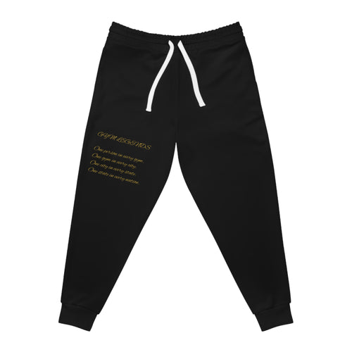 Black GYM LIFE' Vertical Logo Fitness Sweatpants