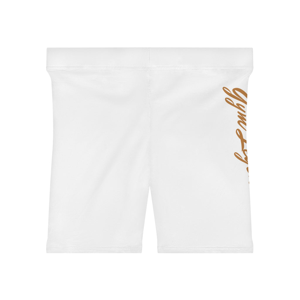 Women's Biker Shorts — Minimal Script Accent
