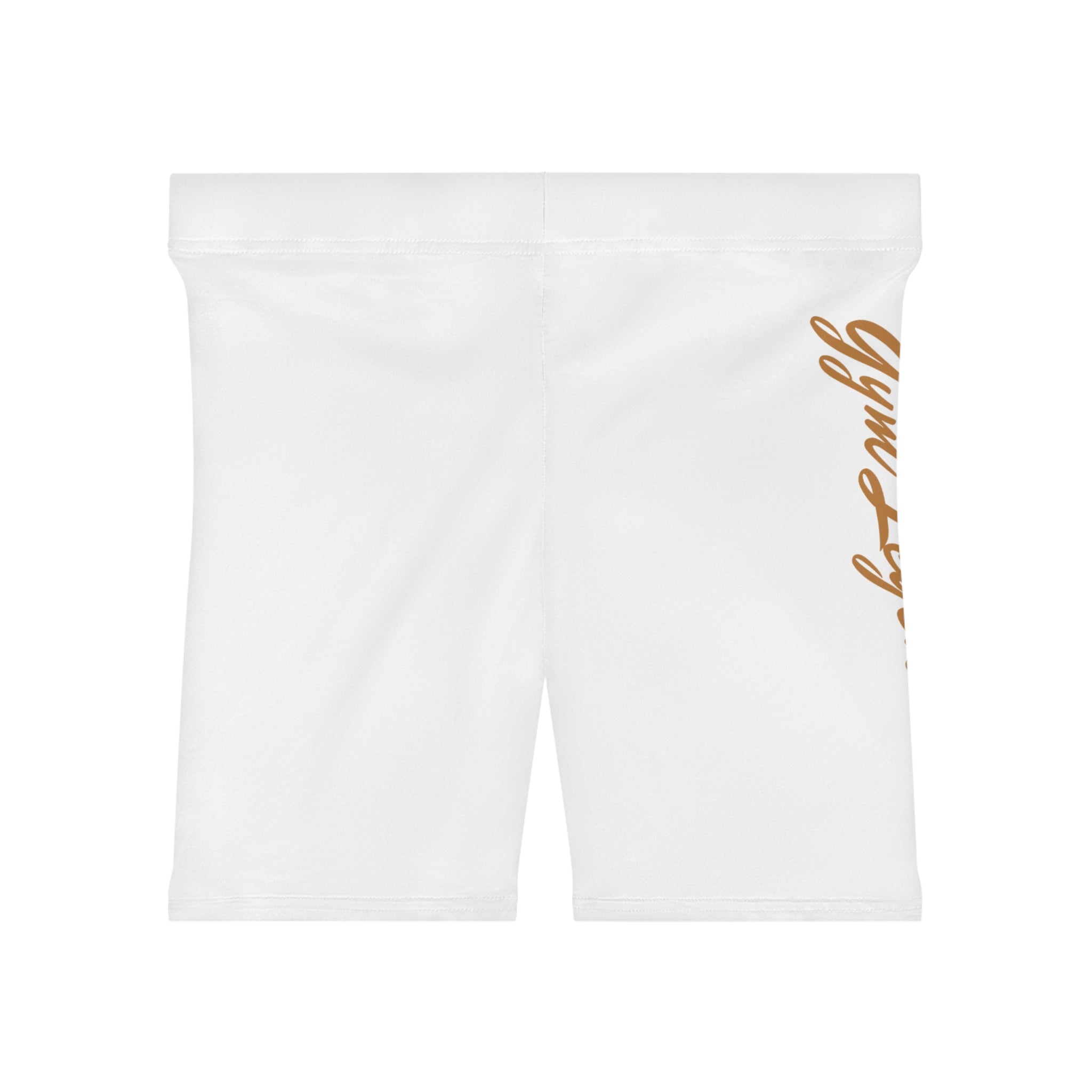 Women's Biker Shorts — Minimal Script Accent