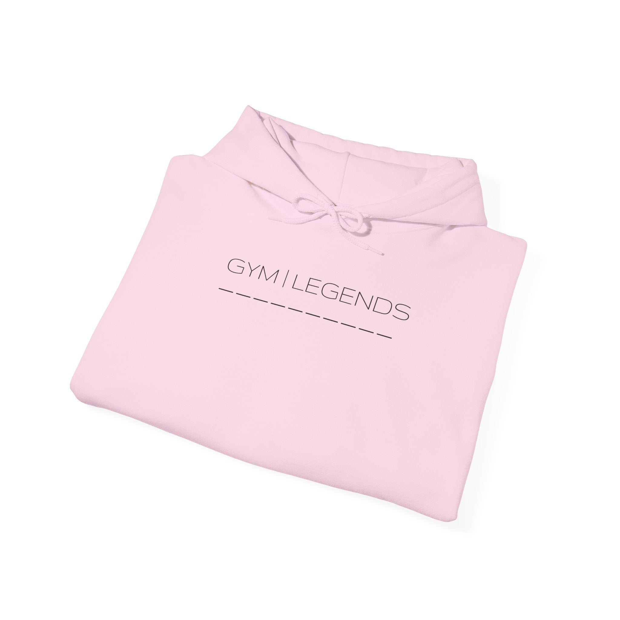 Gym Legends Hoodie — Minimal White 'Good Vibes' Circle Back Print