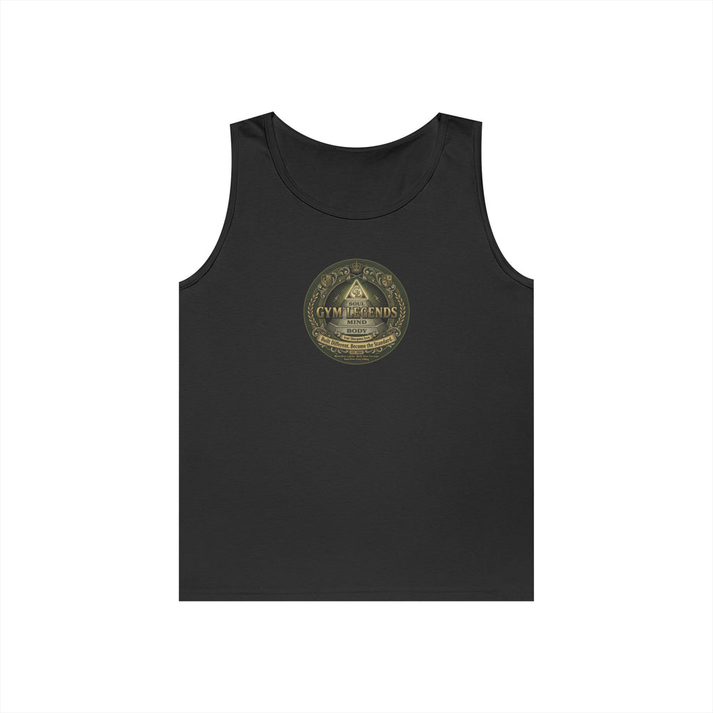 Vertical Script Tank Top — Minimalist 'Gym Legend' Fitness Tank