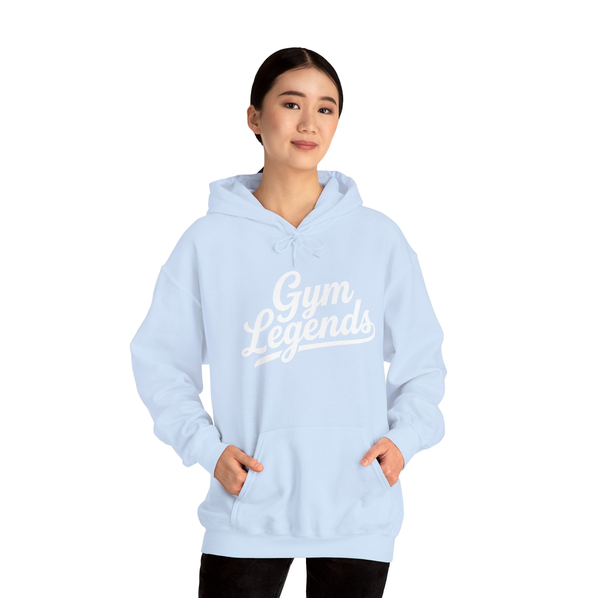 Gym Legends Hoodie — Retro Script Fitness Sweatshirt