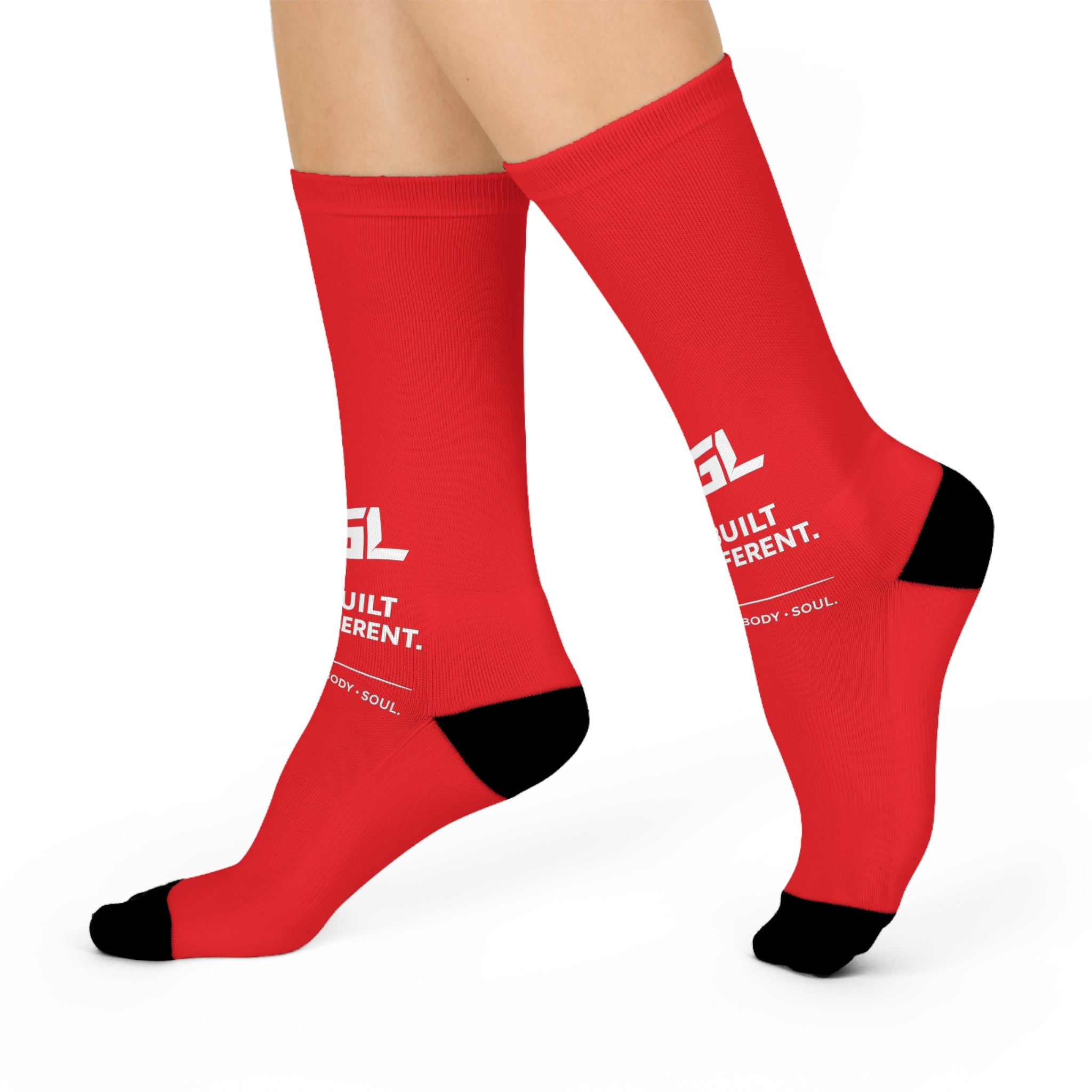 Gym Legends Elite Crew Socks Red