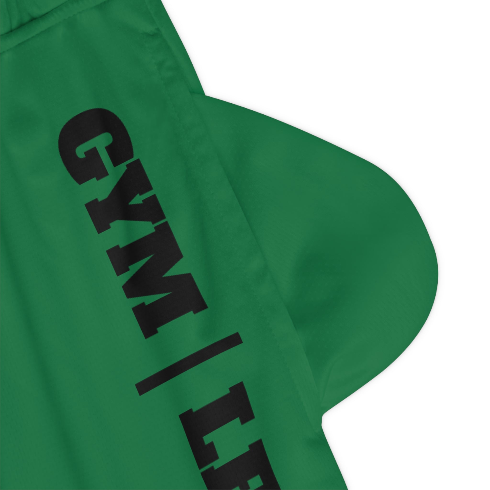 Gym Legends Basketball Shorts — Green Ribbed Athletic Shorts