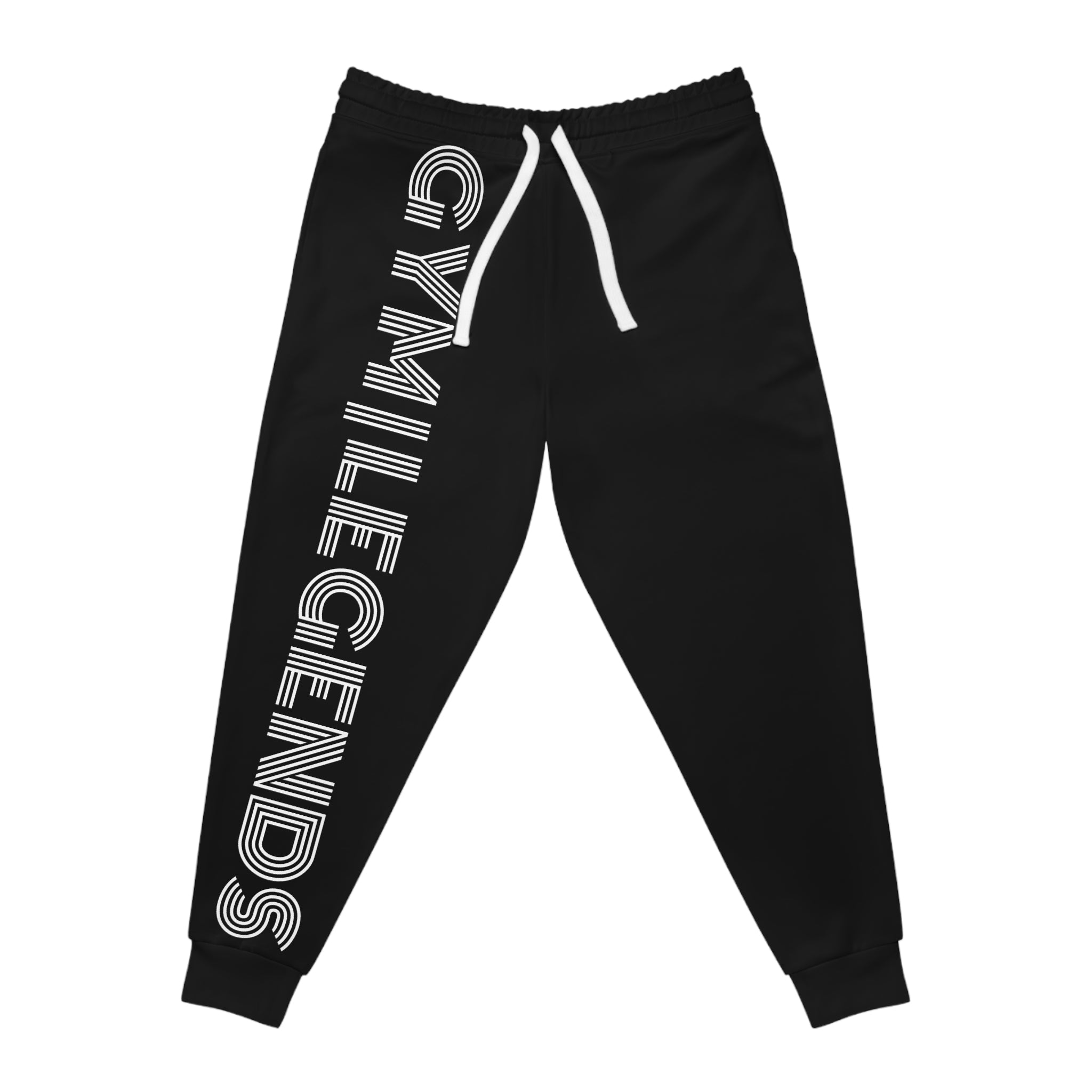 Copy of Athletic Joggers — Grey 'GYM LIFE' Vertical Logo Fitness Sweatpants
