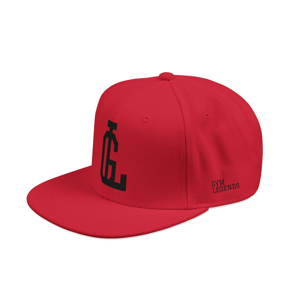 Embroidered 'GL' Snapback Hat — Black & Orange Streetwear Cap