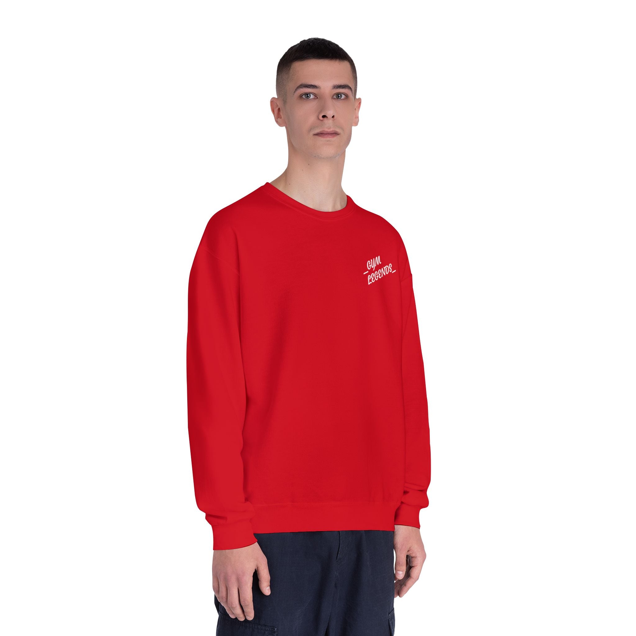Gym Legends Crewneck Sweatshirt — "Gym, Legends" Motivational Fitness Pullover