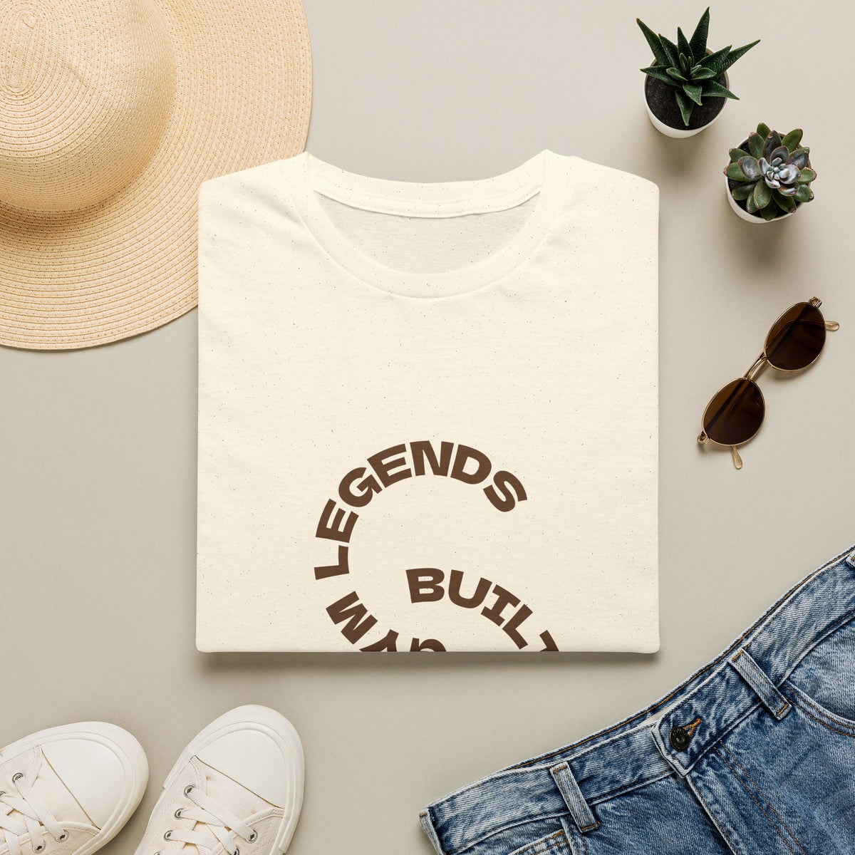 Legends Built Different T-Shirt — Circular Graphic Tee for Athletes & Trendsetters