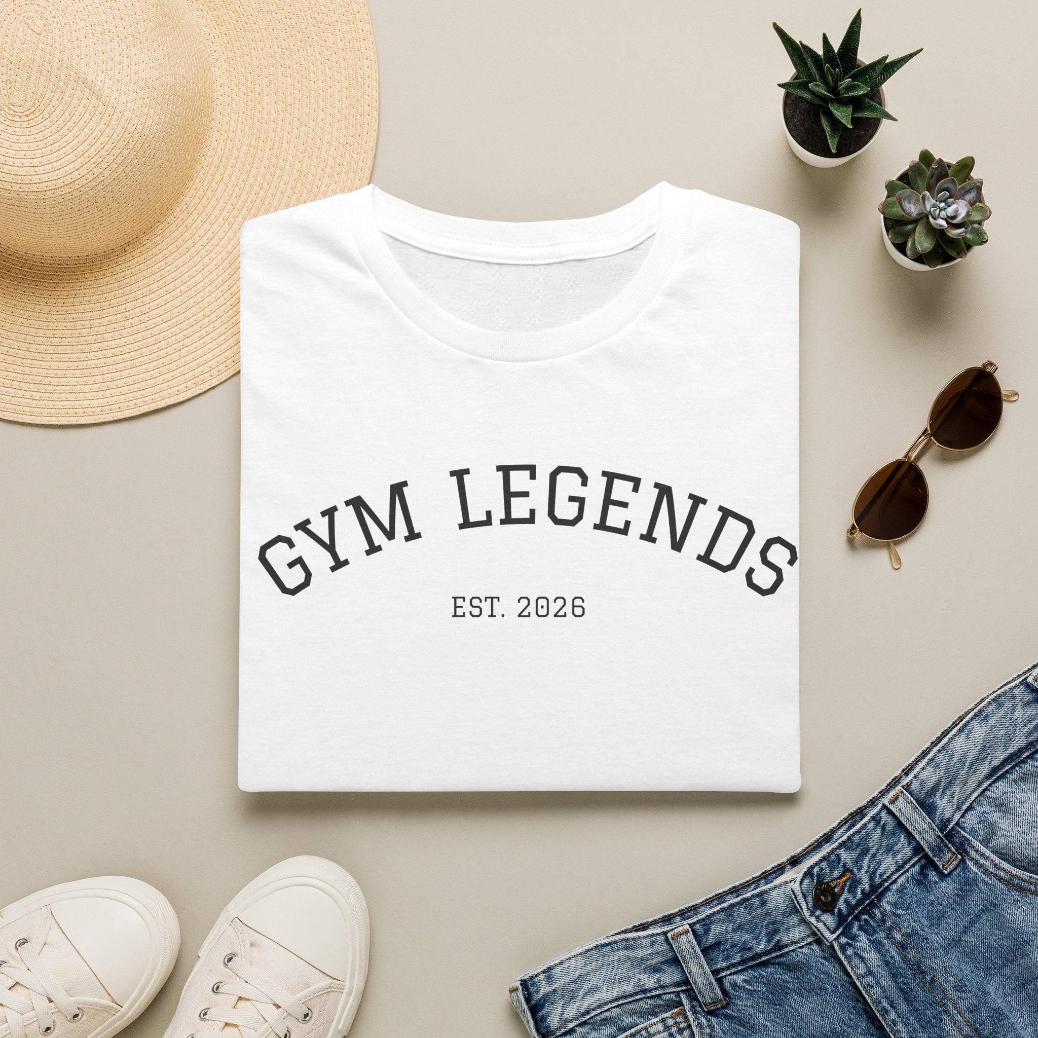 Gym Legends T-Shirt — Established 2026 Athletic Tee