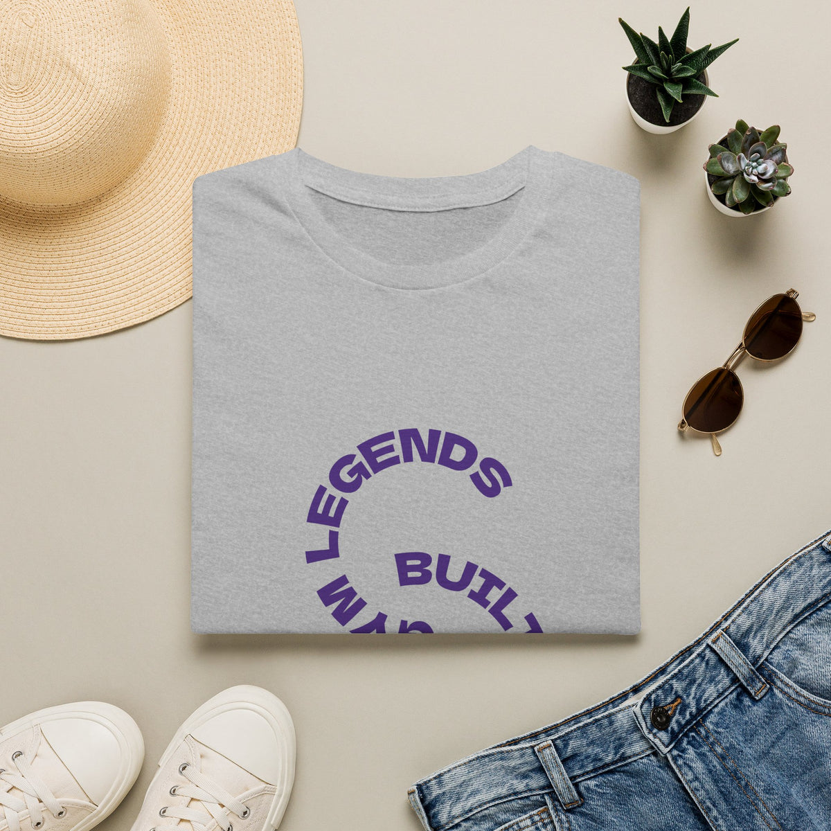 Legends Built Different T-Shirt — Circular Graphic Tee for Athletes & Trendsetters