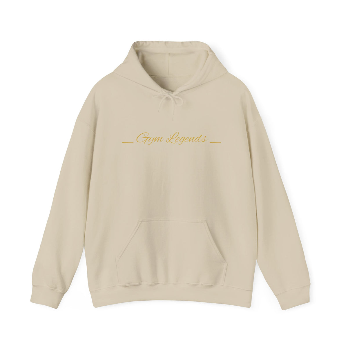 Gym Legend Hoodie — Minimal Gold Script Fitness Pullover