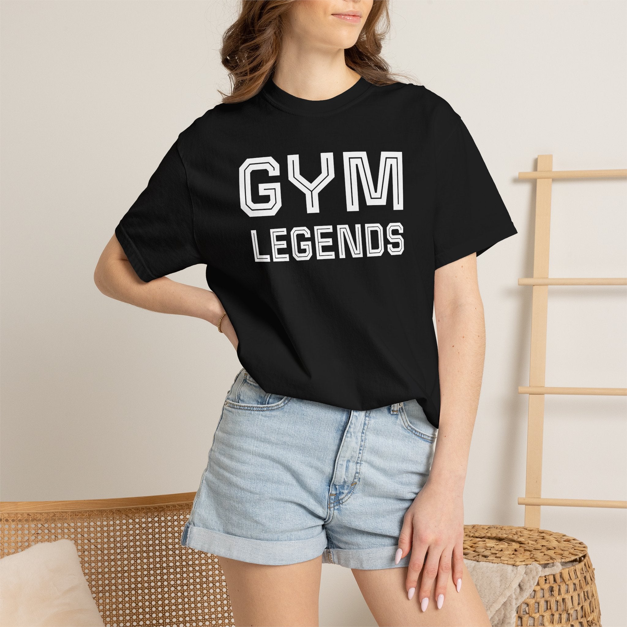 Gym Legends T-Shirt — Athletic Vintage Lettering Tee