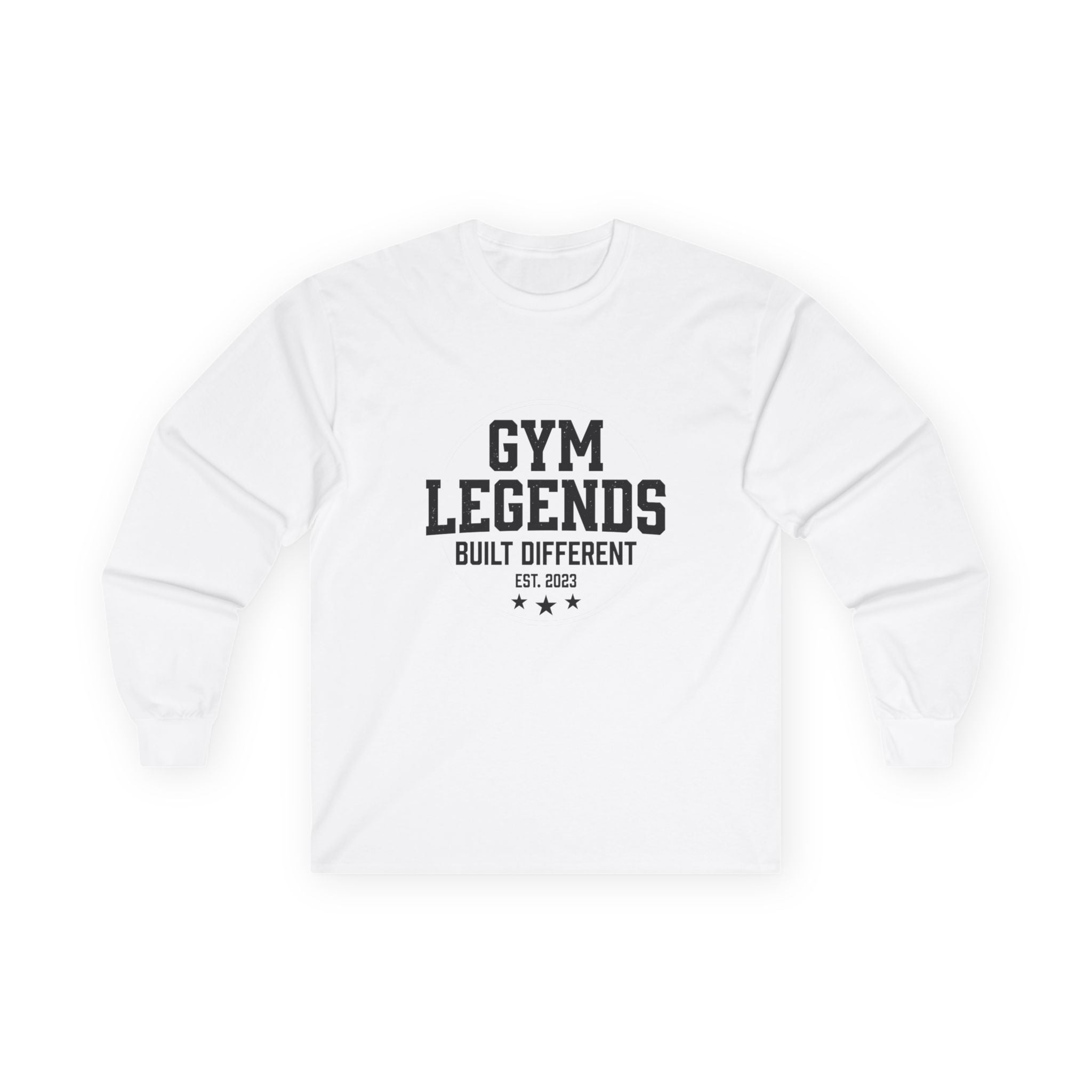 Gym Legends Long Sleeve Tee — "Built Different" Athletic Shirt