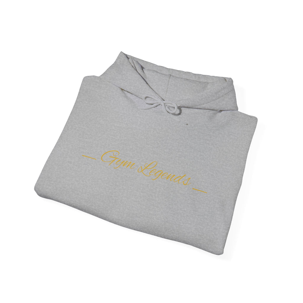 Gym Legend Hoodie — Minimal Gold Script Fitness Pullover