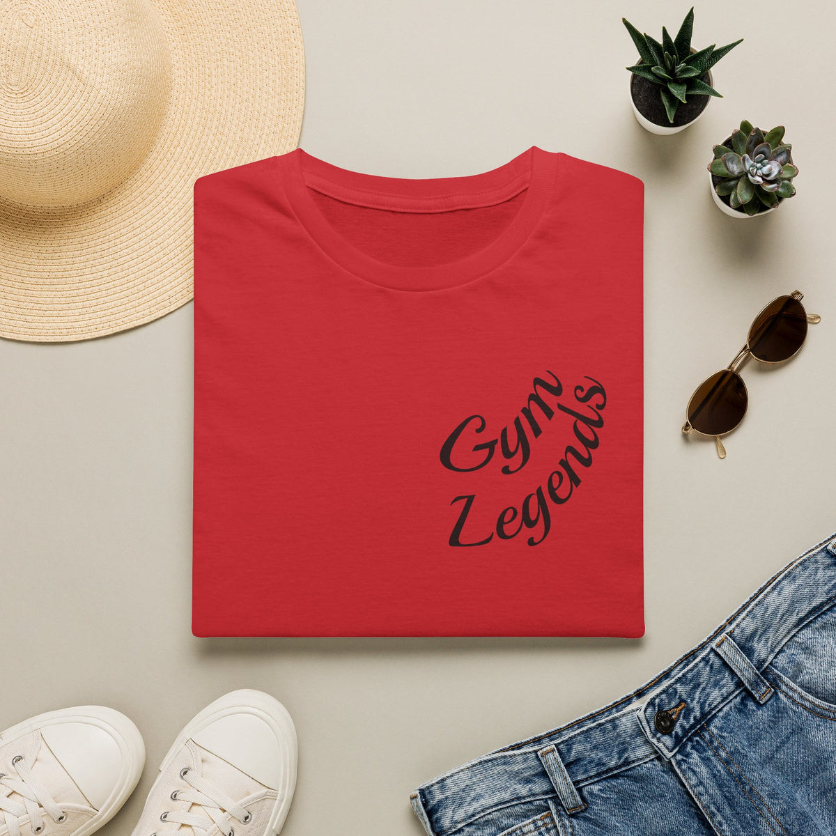 Gym Legends T-Shirt — Minimal Script Fitness Tee