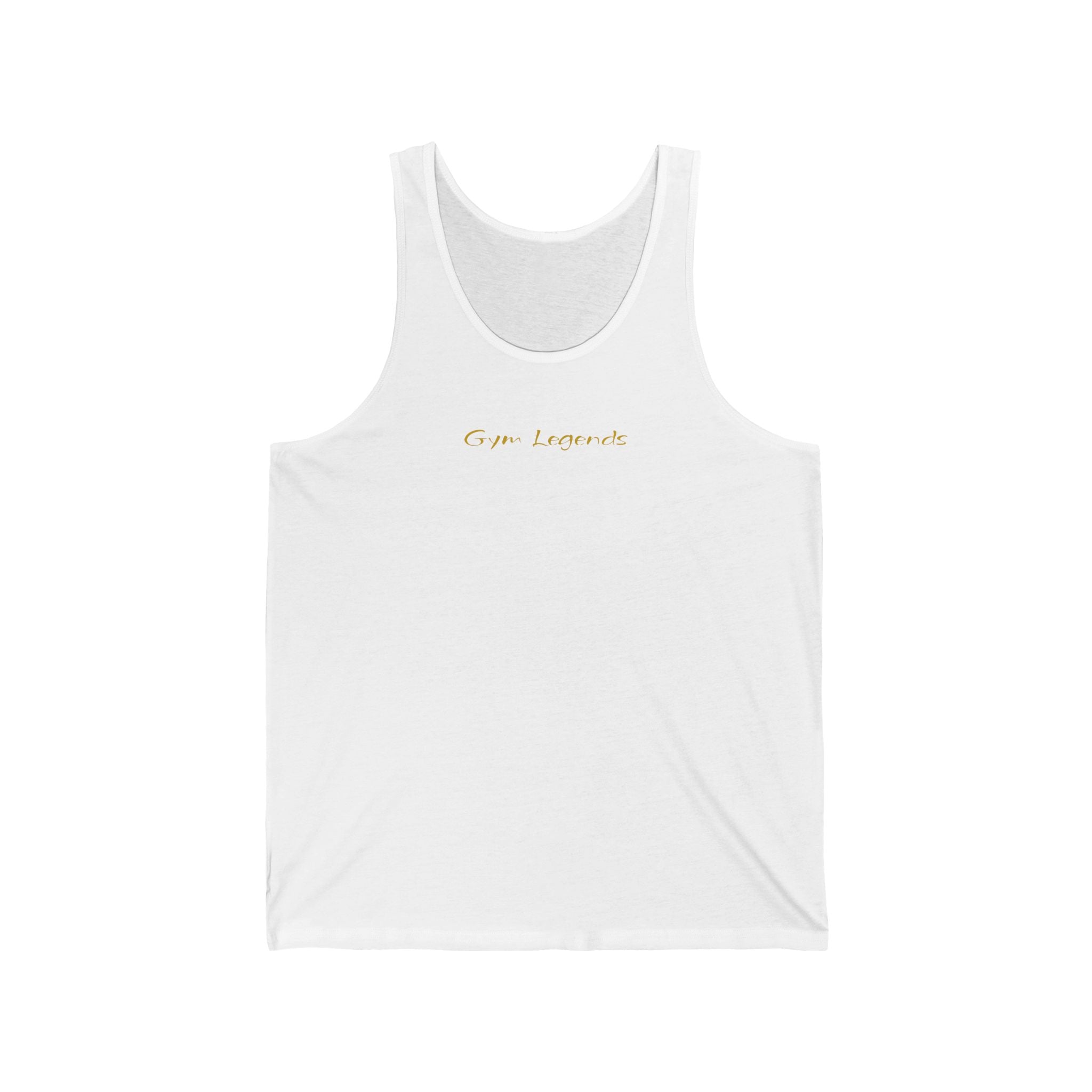 Gym legends Gold Script "Stay Golden" Tank Top — Minimalist Women’s Summer Jersey Tank