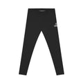 Women's Black Casual Leggings — 'Gym Legends' Side Text Athletic Leggings